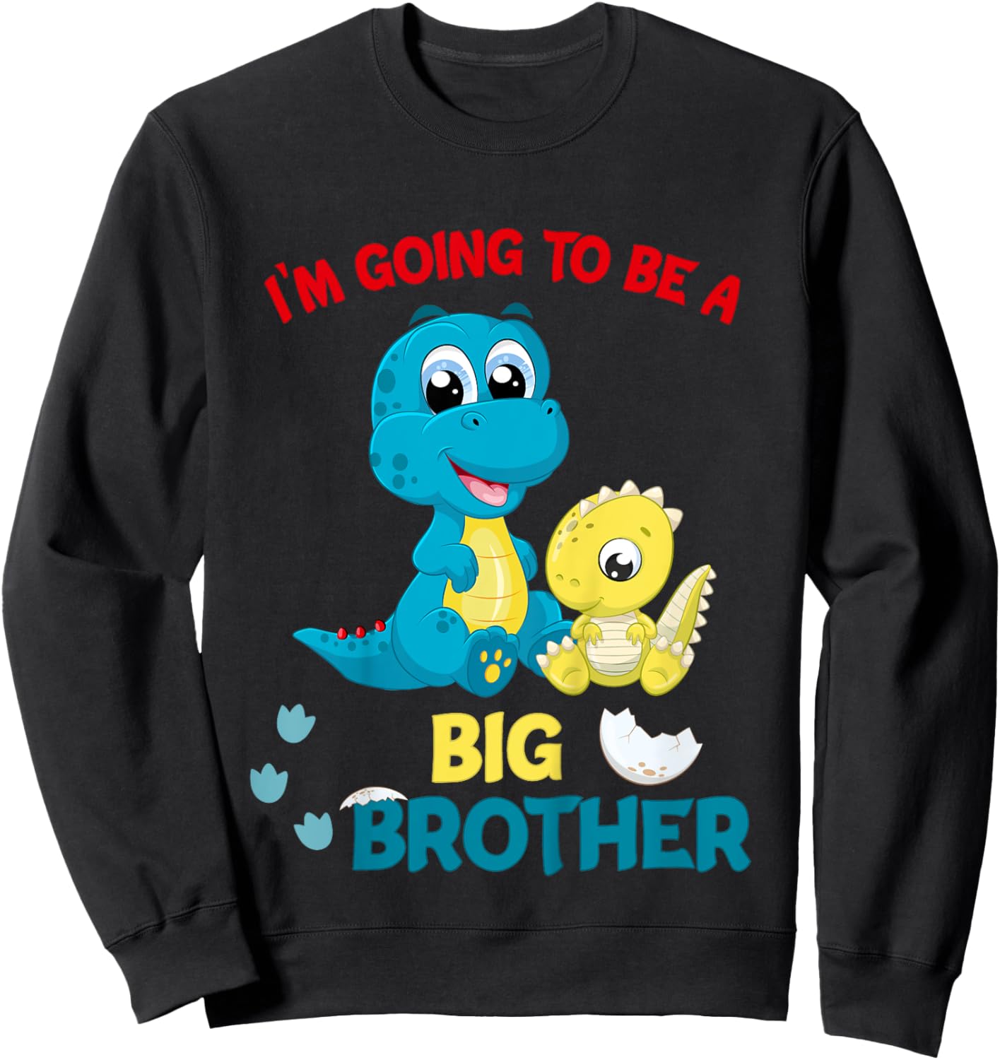 Kids I'm Going to be a Big Brother 2025 Announcing Pregnancy Sweatshirt - Sweatshirt | Black