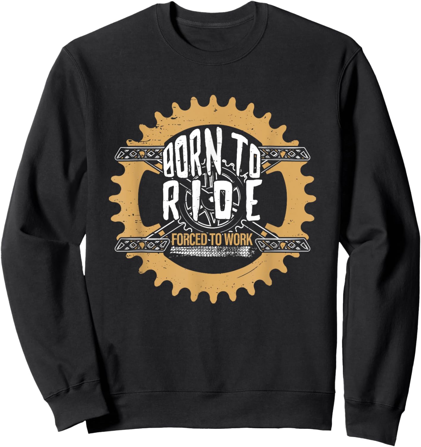Funny Mountain Bike Biking MTB Dirt Trail Moto Clothing Idea Sweatshirt - Sweatshirt | Black