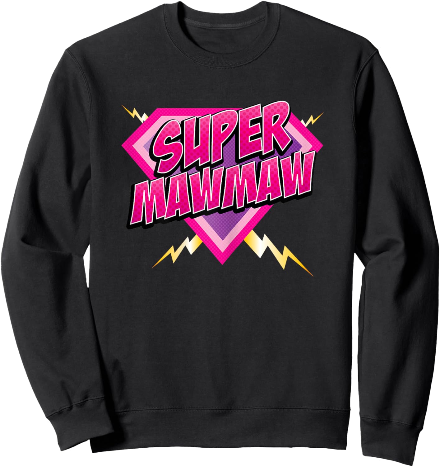 Super Mawmaw Superhero Grandmother Comic Book Women Sweatshirt - Sweatshirt | Black