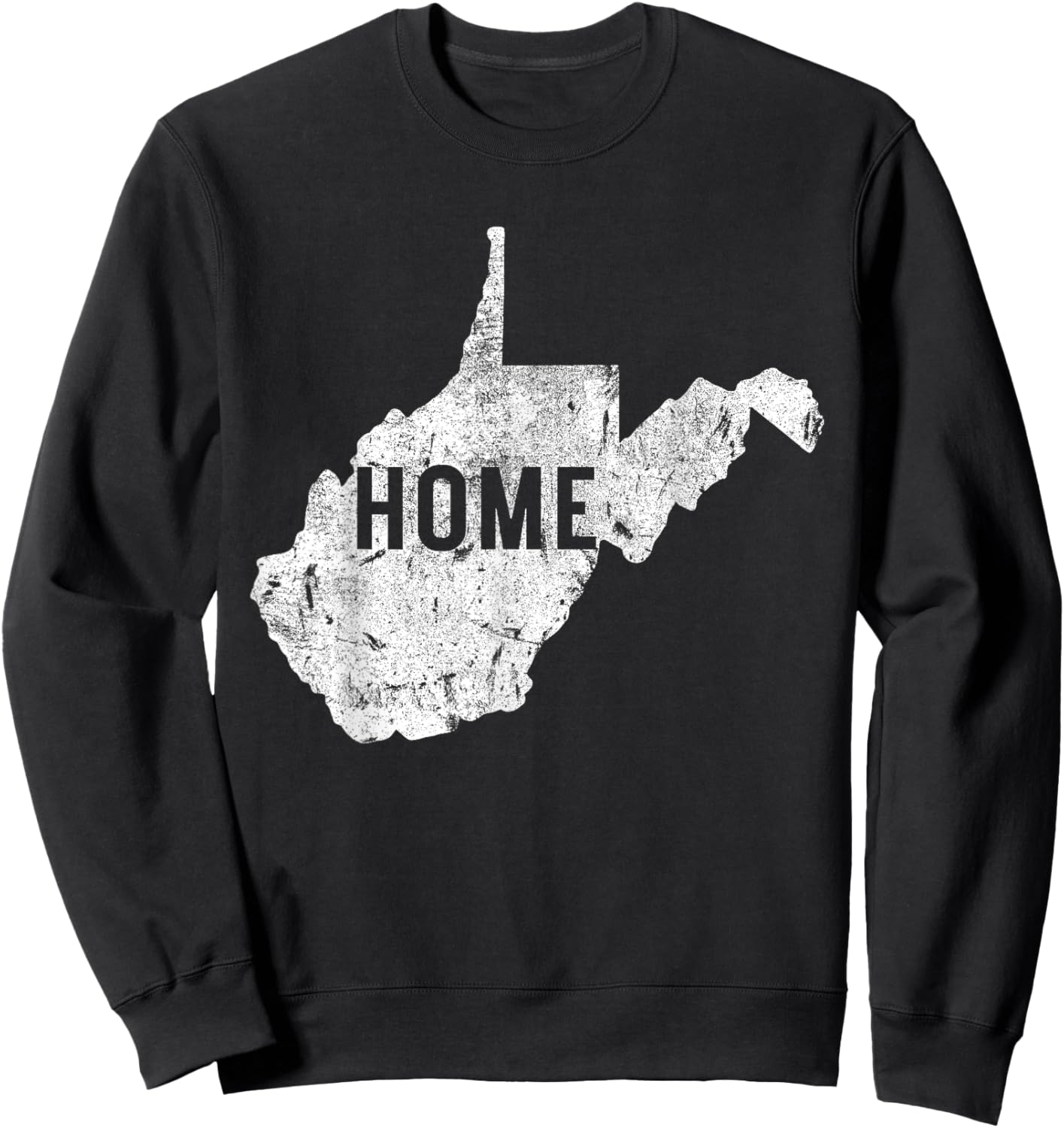 West Virginia Map Home WV Vintage Sweatshirt - Sweatshirt | Black