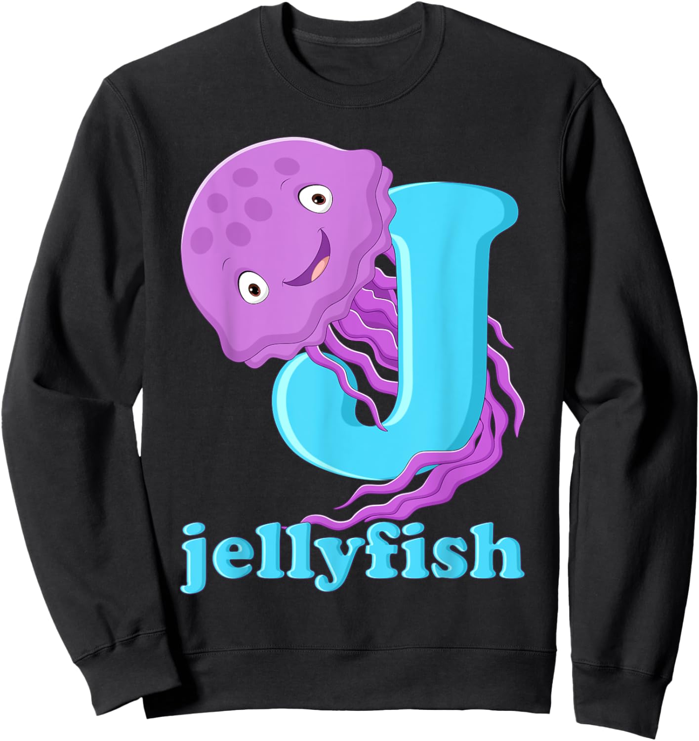 J For Jellyfish Jellyfish Sweatshirt - Sweatshirt | Black