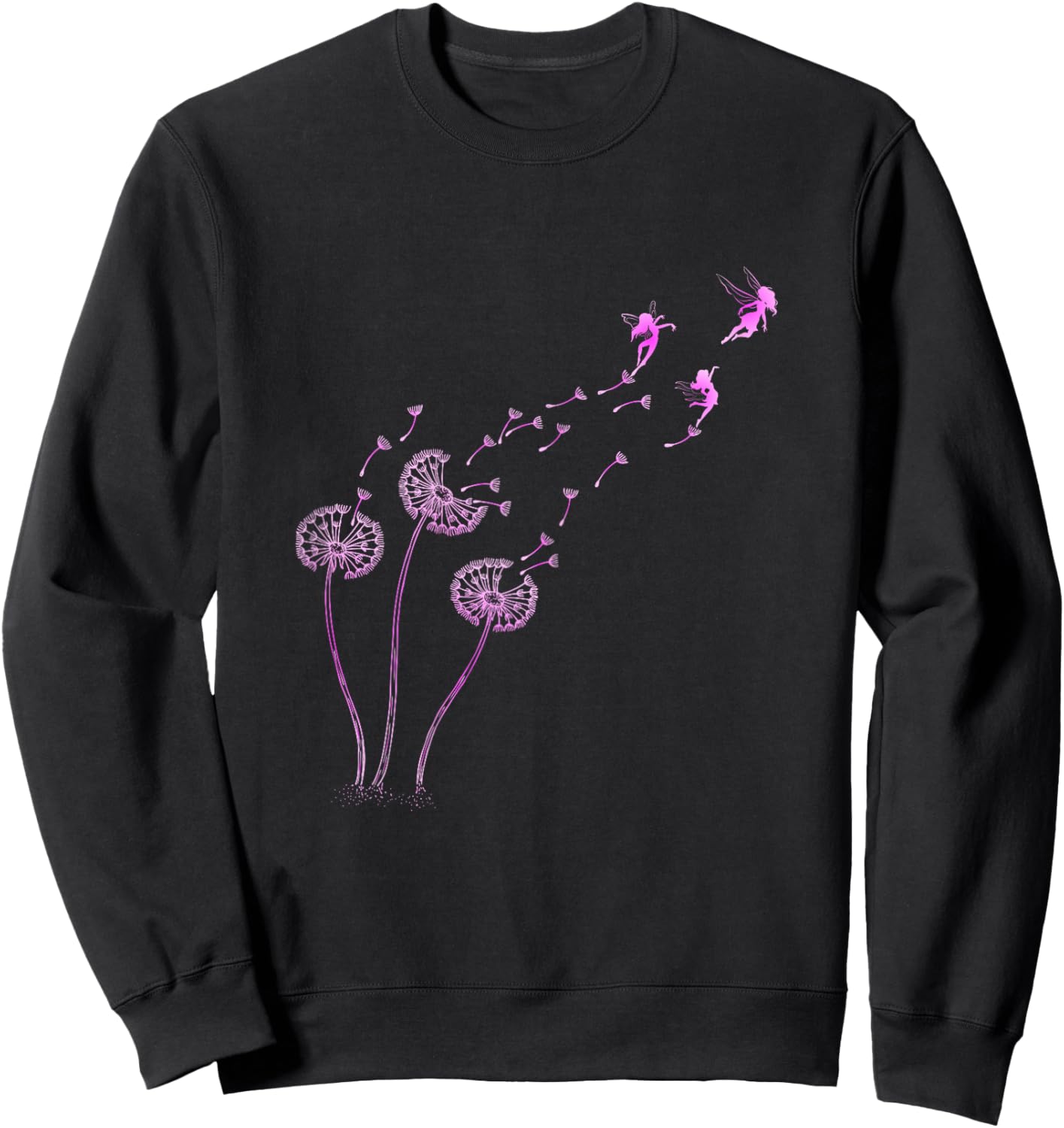 Elves Dandelion Fairies Sweatshirt - Sweatshirt | Black