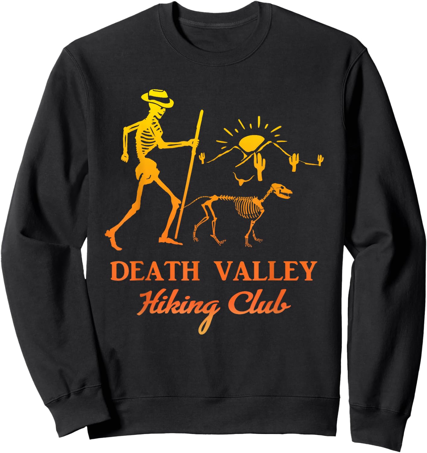 Death Valley Hiking Club Man and Dog Desert Outdoors Sweatshirt - Sweatshirt | Black