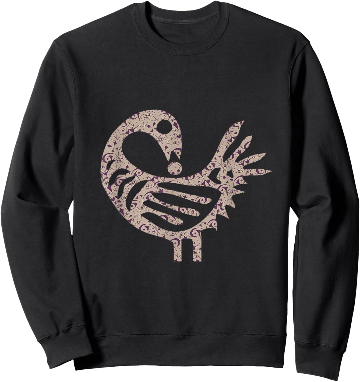 Sankofa Bird Simple Purple Afrocentric Adinkra Symbol Sweatshirt - Sweatshirt | Black