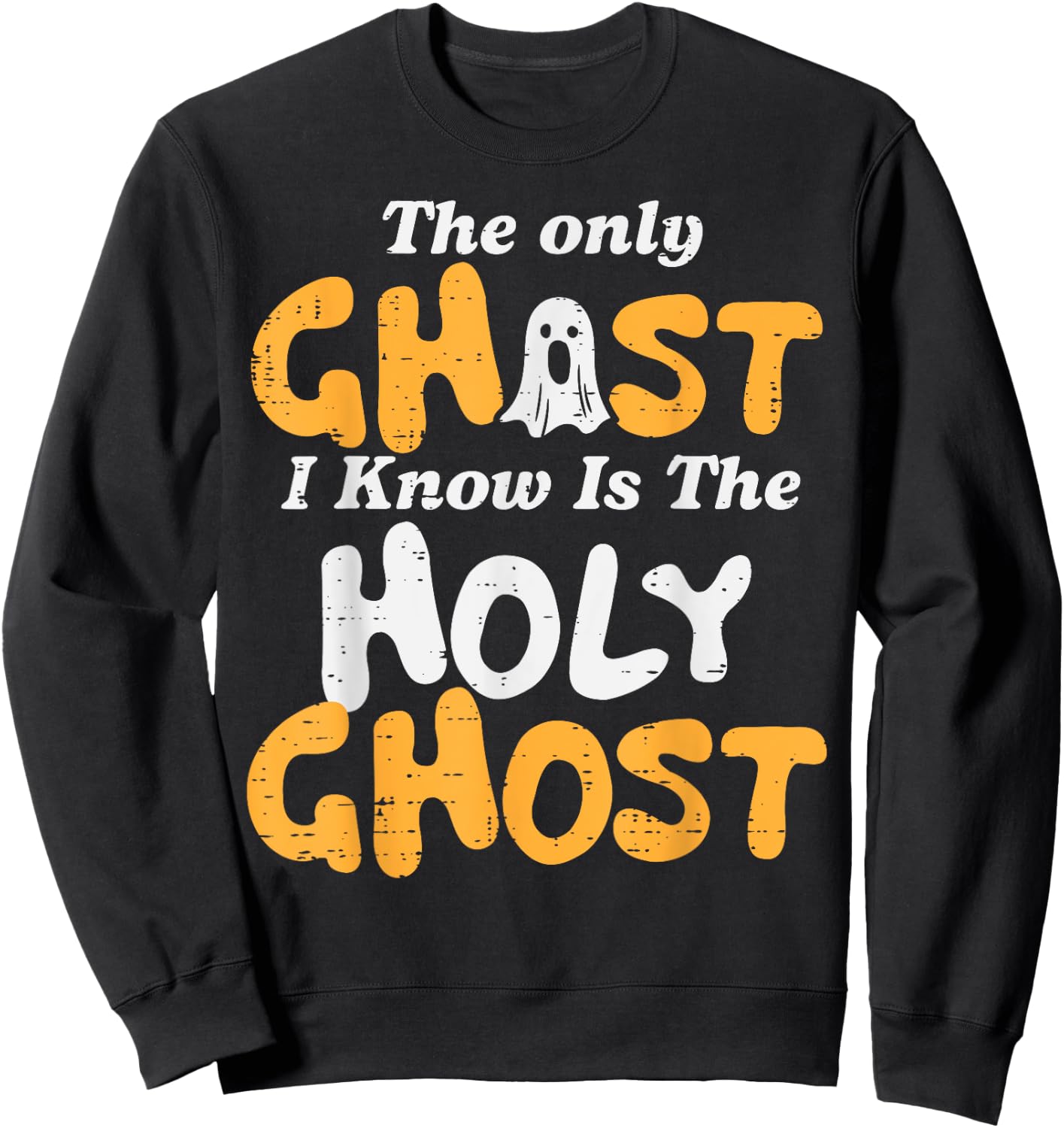 Halloween Ghost I Know Holy Christian Costume Men Women Kids Sweatshirt - Sweatshirt | Black