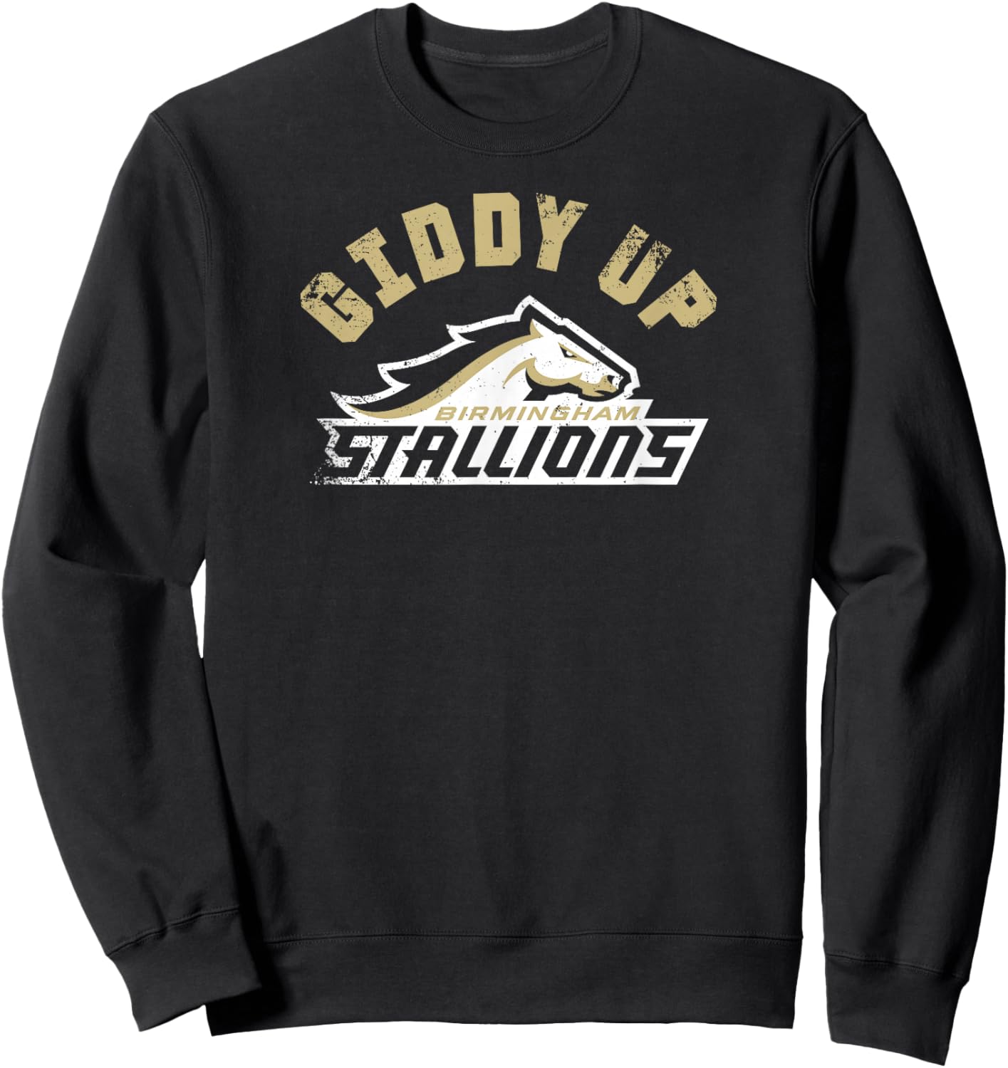Birmingham Stallions: Giddy Up Sweatshirt - Sweatshirt | Black