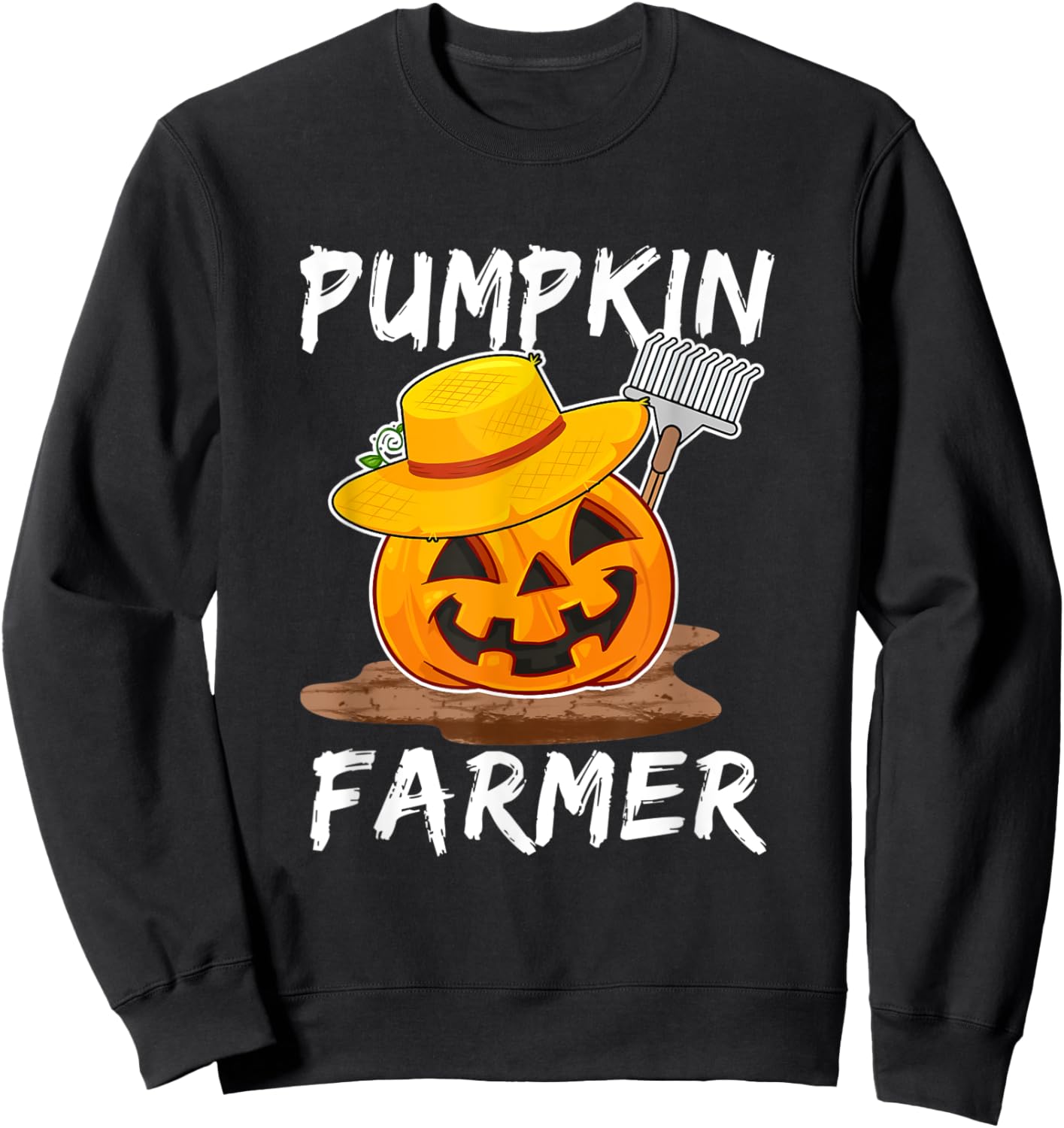 Pumpkin Farmer Funny Family Matching Halloween Costume Sweatshirt - Sweatshirt | Black