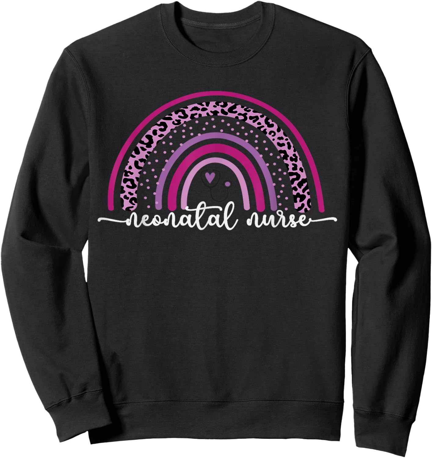 NICU Infant Care Rainbow Neonatal Intensive Care Unit Nurse Sweatshirt - Sweatshirt | Black