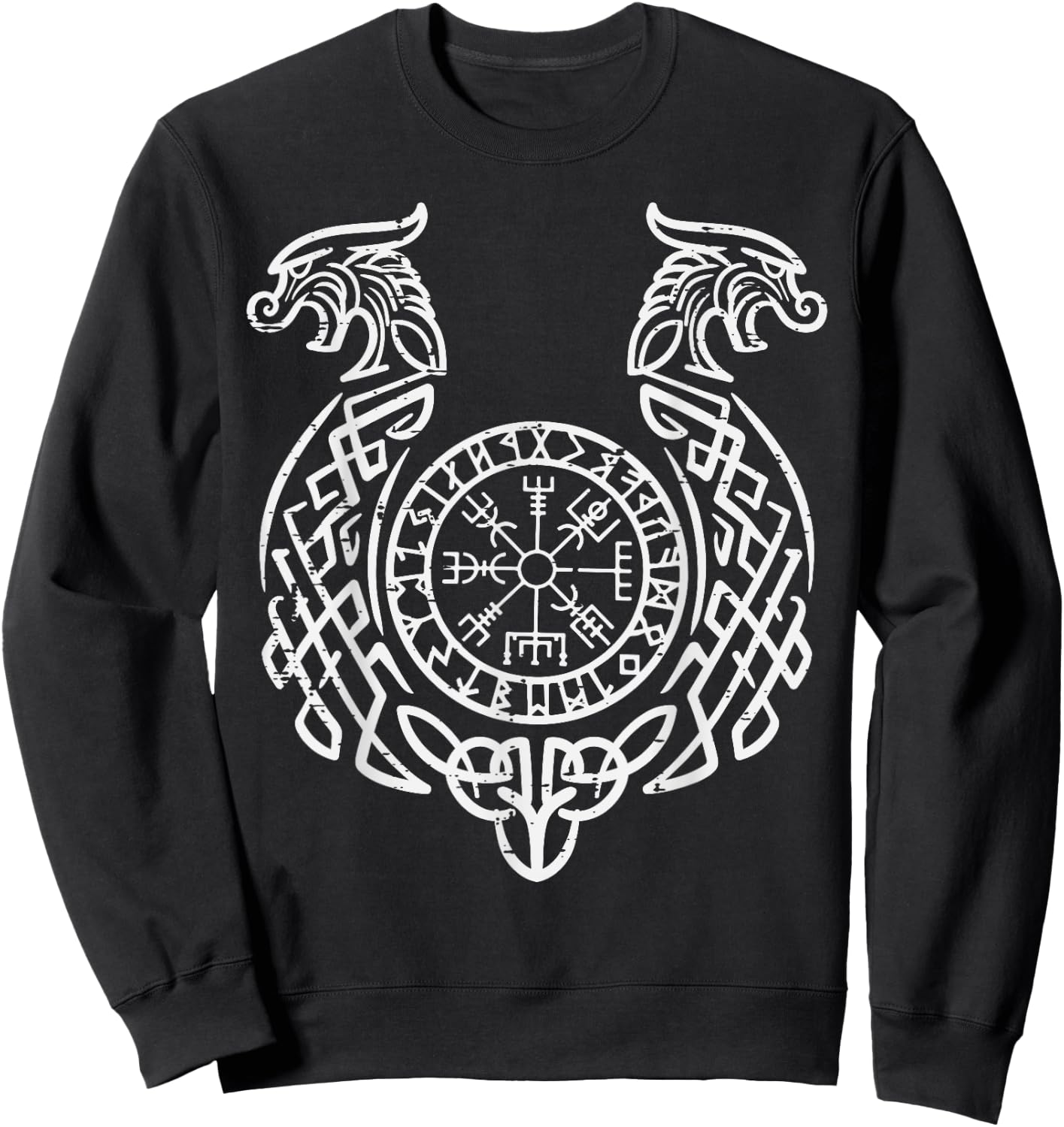 Viking Compass Helm Of Awe Norse Mythology Men Women Kids Sweatshirt - Sweatshirt | Black