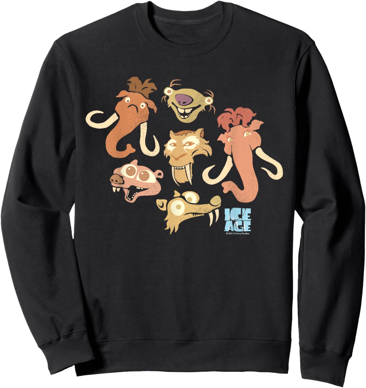 Ice Age Manfred Ellie Diego Sid Scrat Baby Scrat Sweatshirt - Sweatshirt | Black
