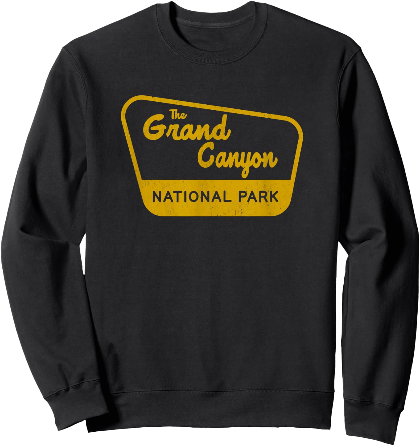 Grand Canyon National Park Vintage Inspired Sign Graphic Sweatshirt - Sweatshirt | Black