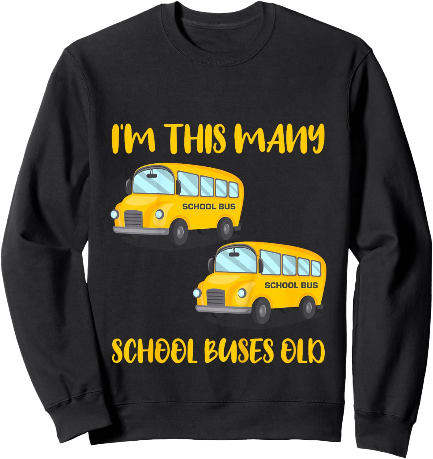 2 Year Old Boy School Bus Kids 2nd Birthday Sweatshirt - Sweatshirt | Black