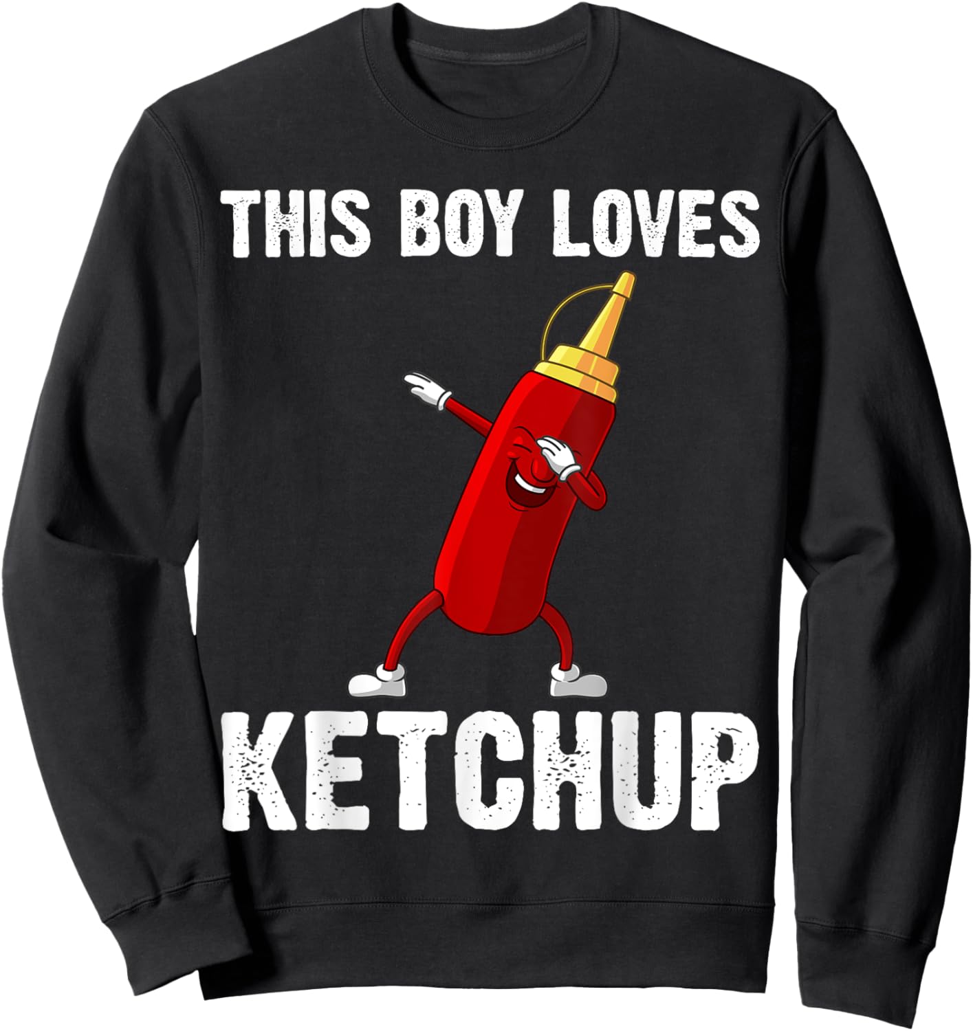 Funny Ketchup Gift Boys Kids Ketchup Merchandise Tomato Sweatshirt - Sweatshirt | Black