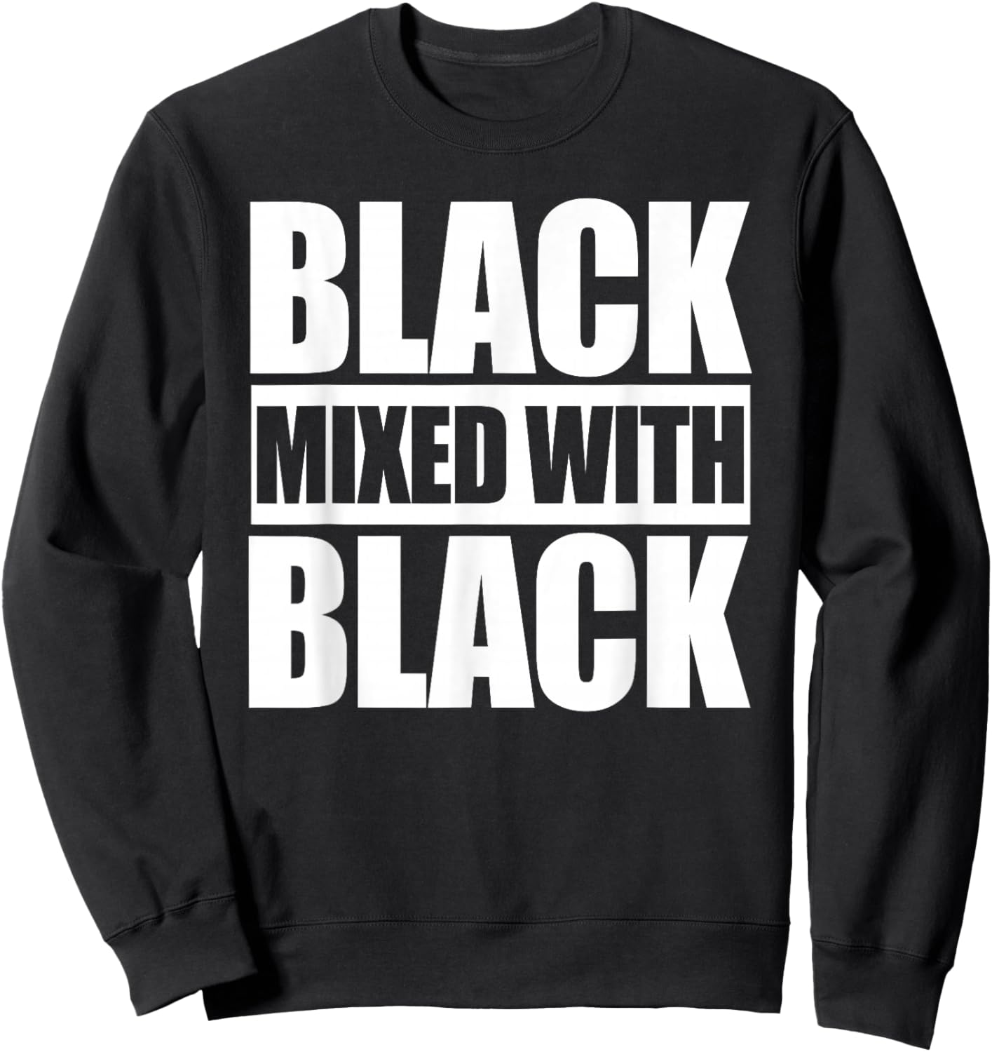 Black Mixed with Black Sweatshirt - Sweatshirt | Black