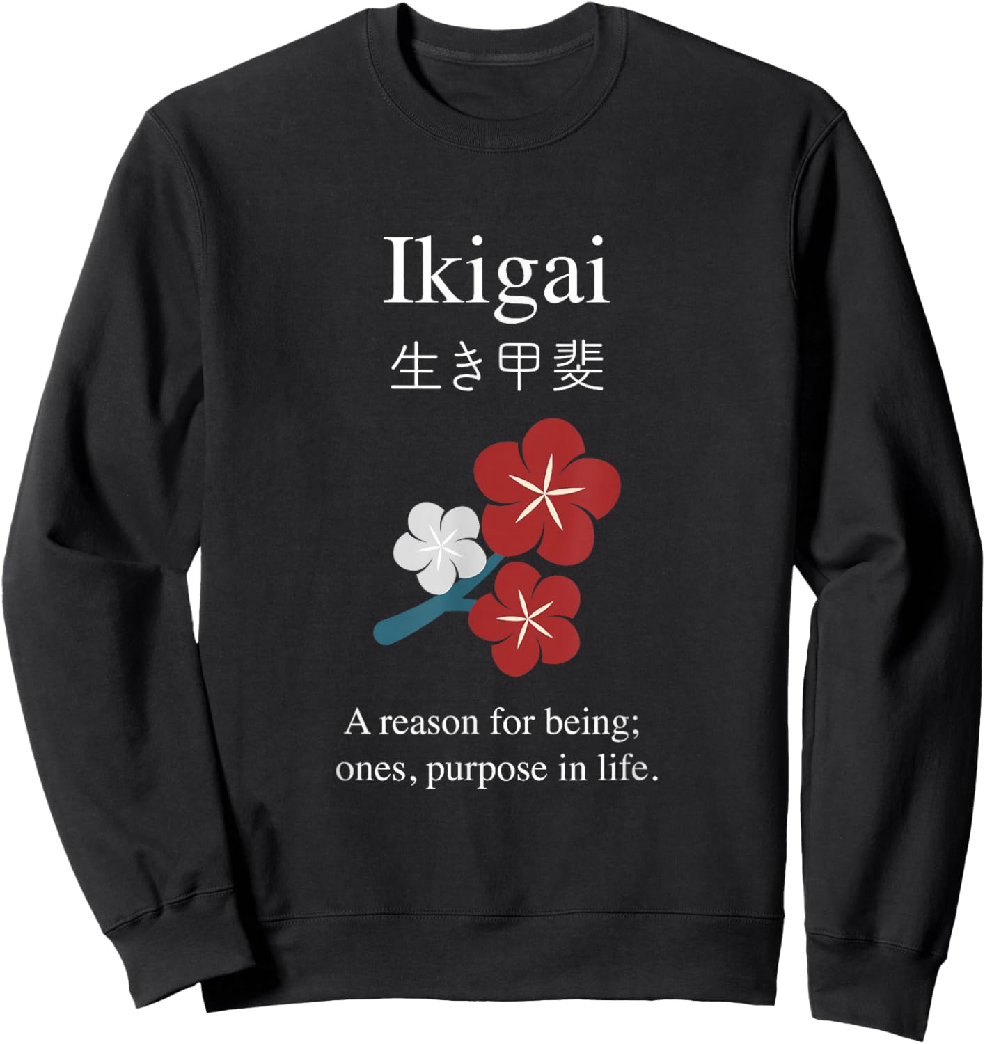 Ikigai | Japanese Philosophy Sweatshirt - Sweatshirt | Black