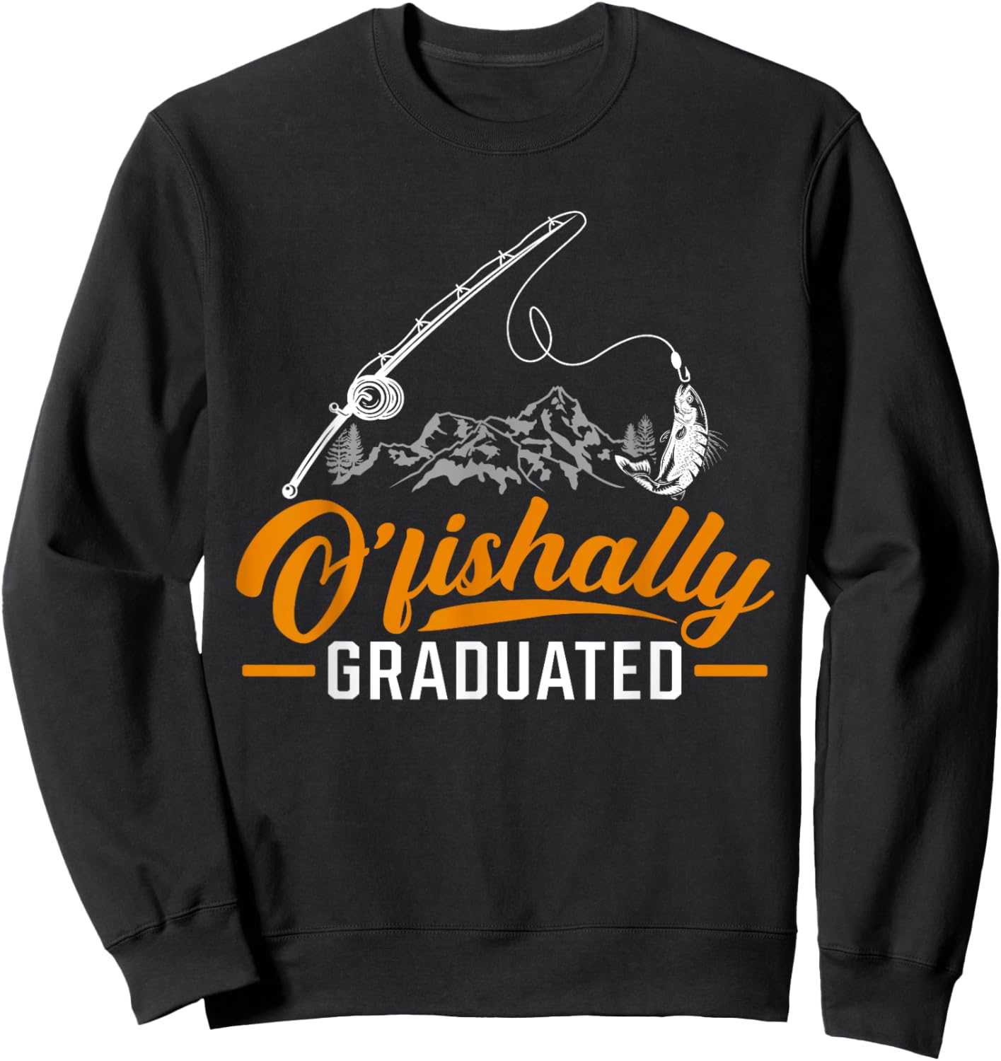 Fishing Class Of 2022 Graduation Sweatshirt - Sweatshirt | Black