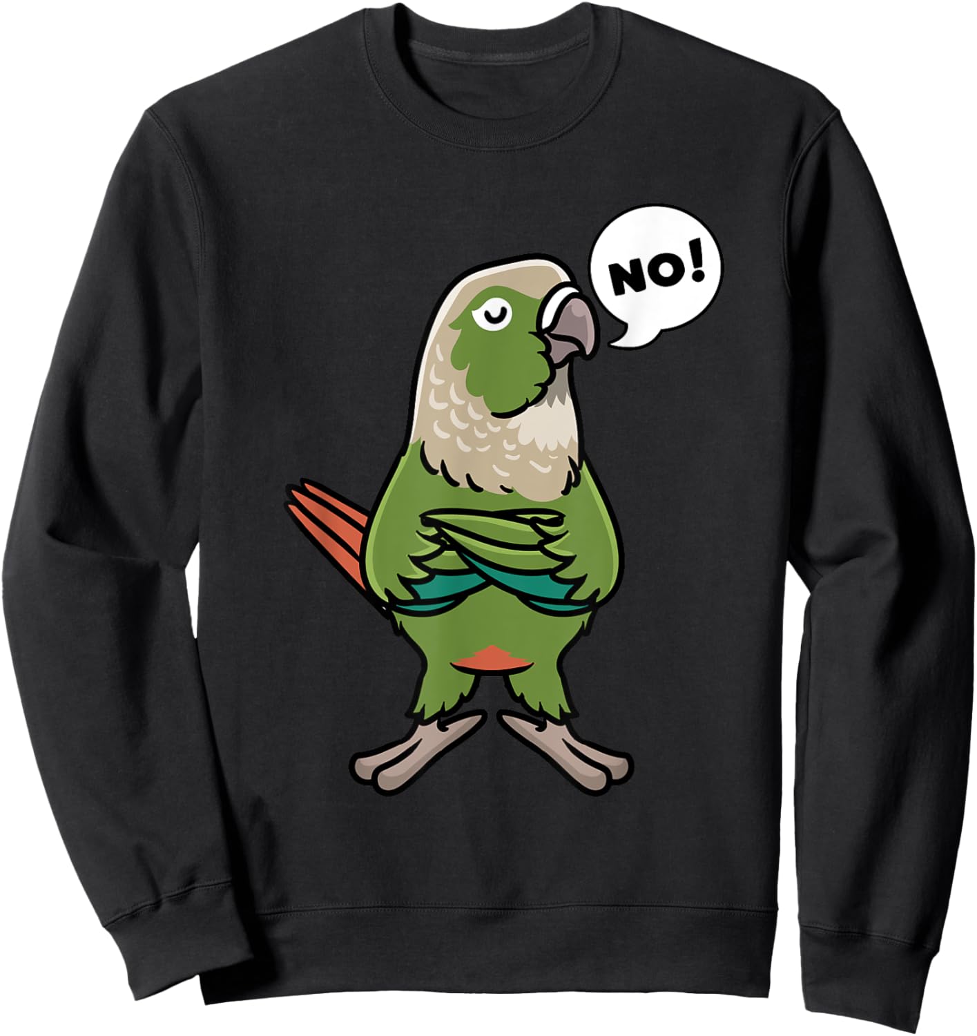 Green Cheek Conure Green-Cheeked Parakeet Sweatshirt - Sweatshirt | Black