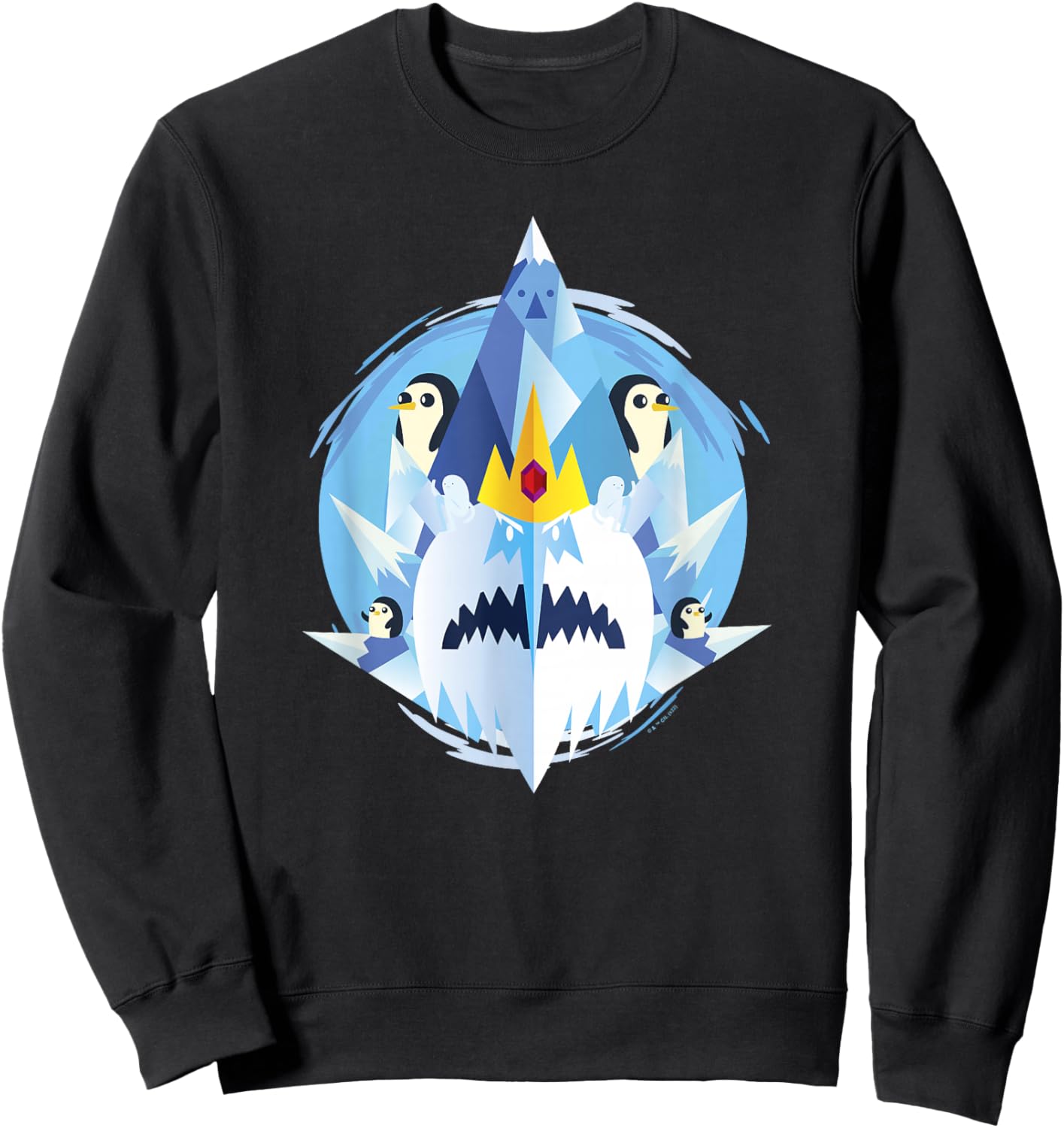 Adventure Time Ice King Big Face Sweatshirt - Sweatshirt | Black