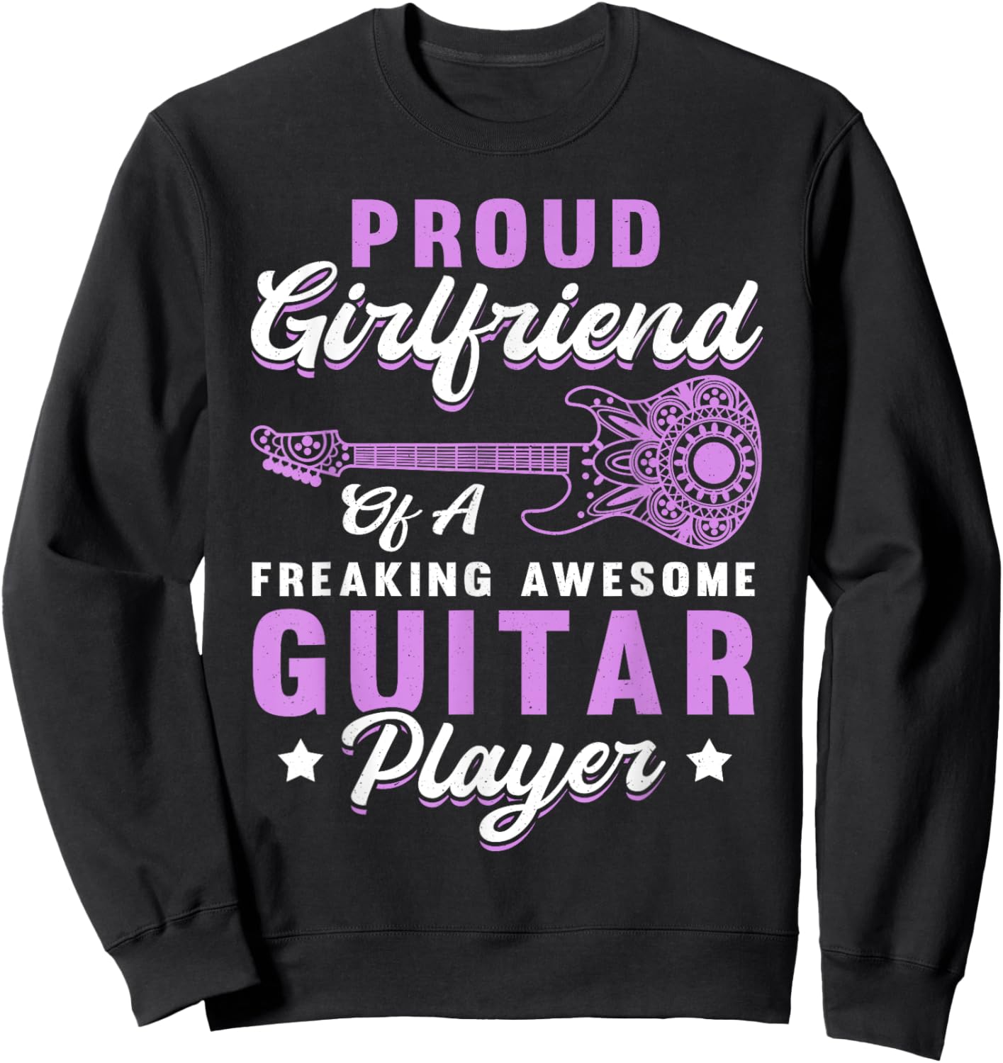 Electric Guitar Player Guitarist Girlfriend Musician Sweatshirt - Sweatshirt | Black