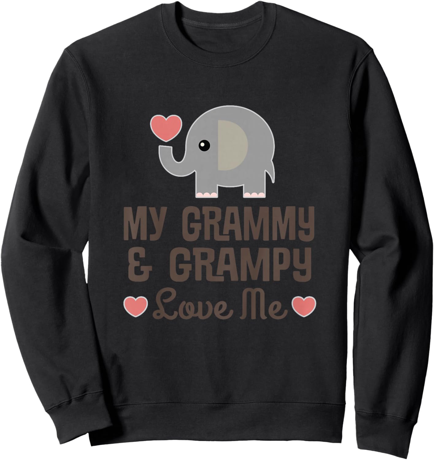 Kids Grammy and Grampy Love Me Sweatshirt - Sweatshirt | Black