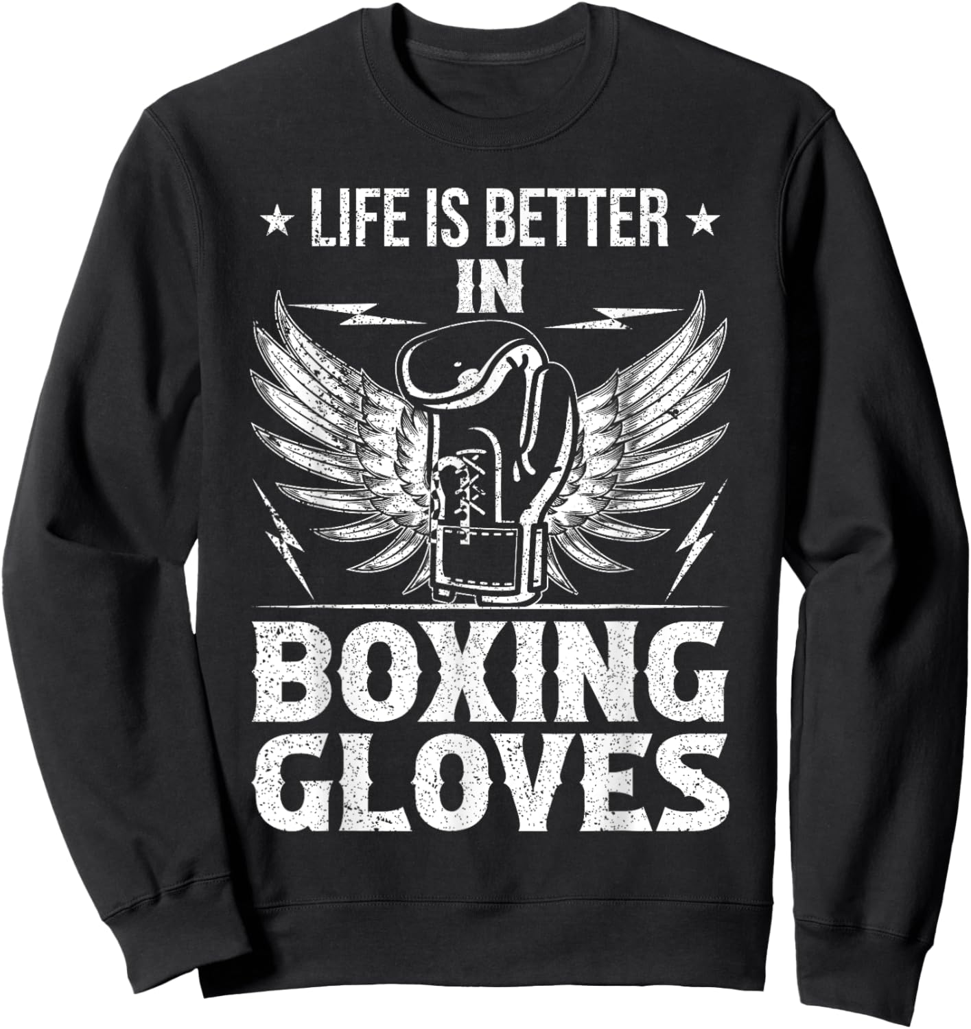 Life Better In Boxing Gloves Sweatshirt - Sweatshirt | Black