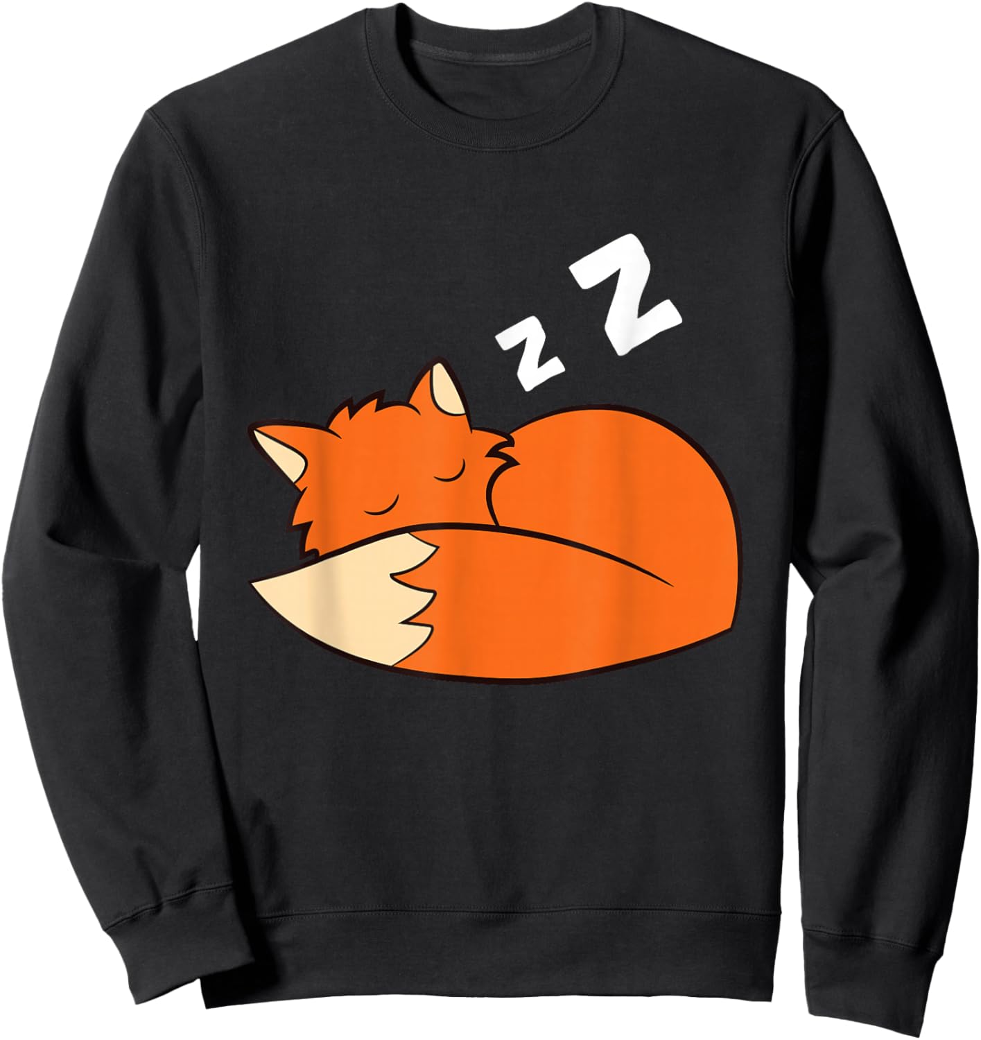 Tired Fox Pajama Love Foxes Cute Sleeping Fox Sweatshirt - Sweatshirt | Black