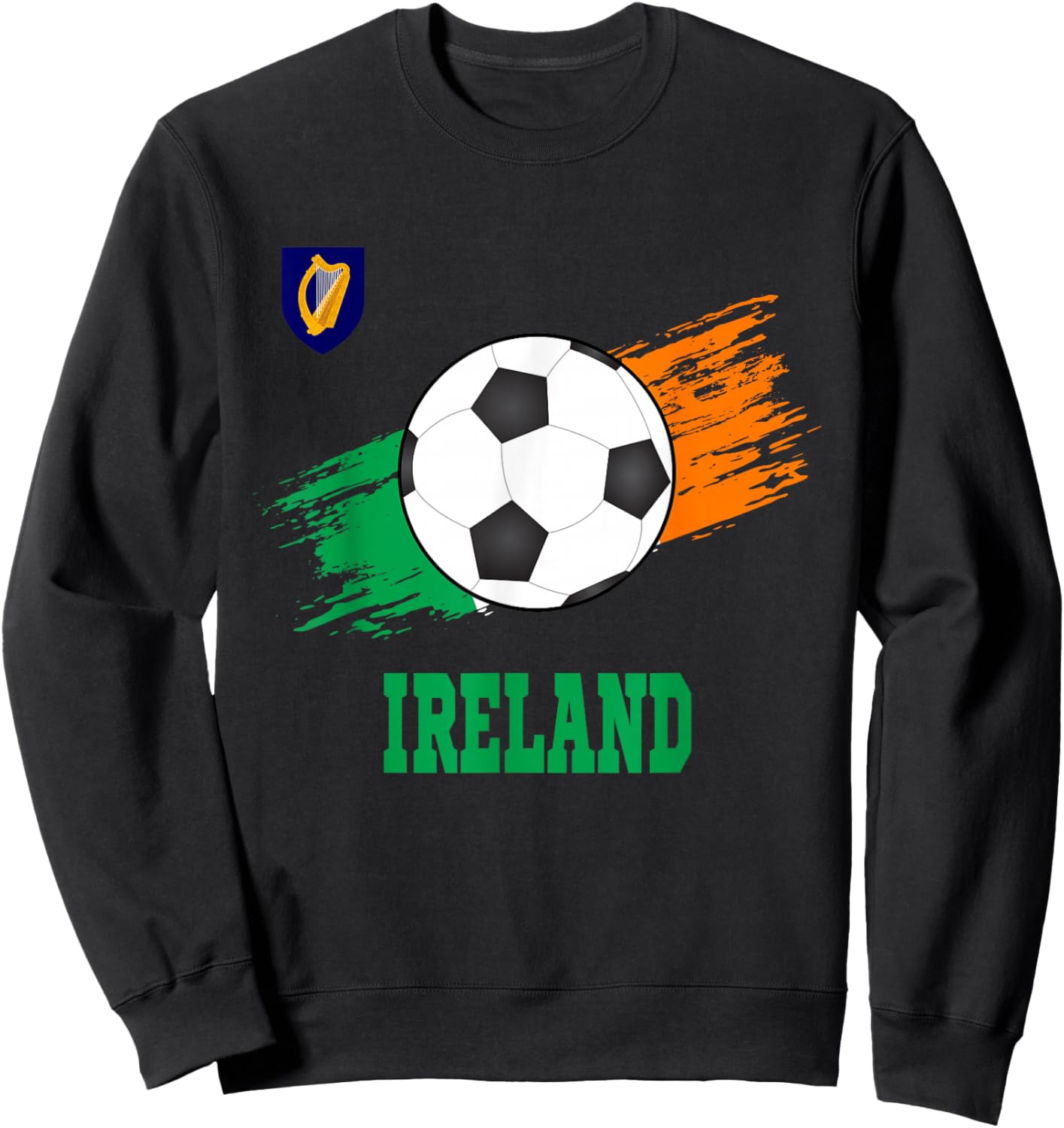 Ireland Soccer Irish Football Ireland Futbol Sweatshirt - Sweatshirt | Black