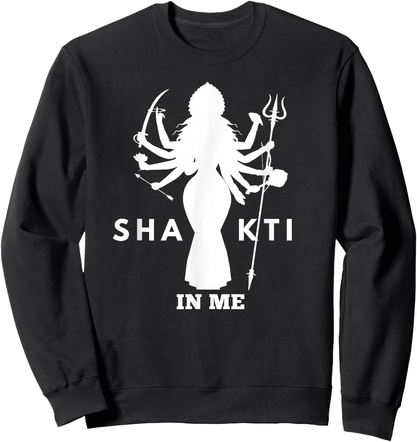 Jai Maa Kaali Design, Maa Durga Art, Hindu Goddess Kali Sweatshirt - Sweatshirt | Black