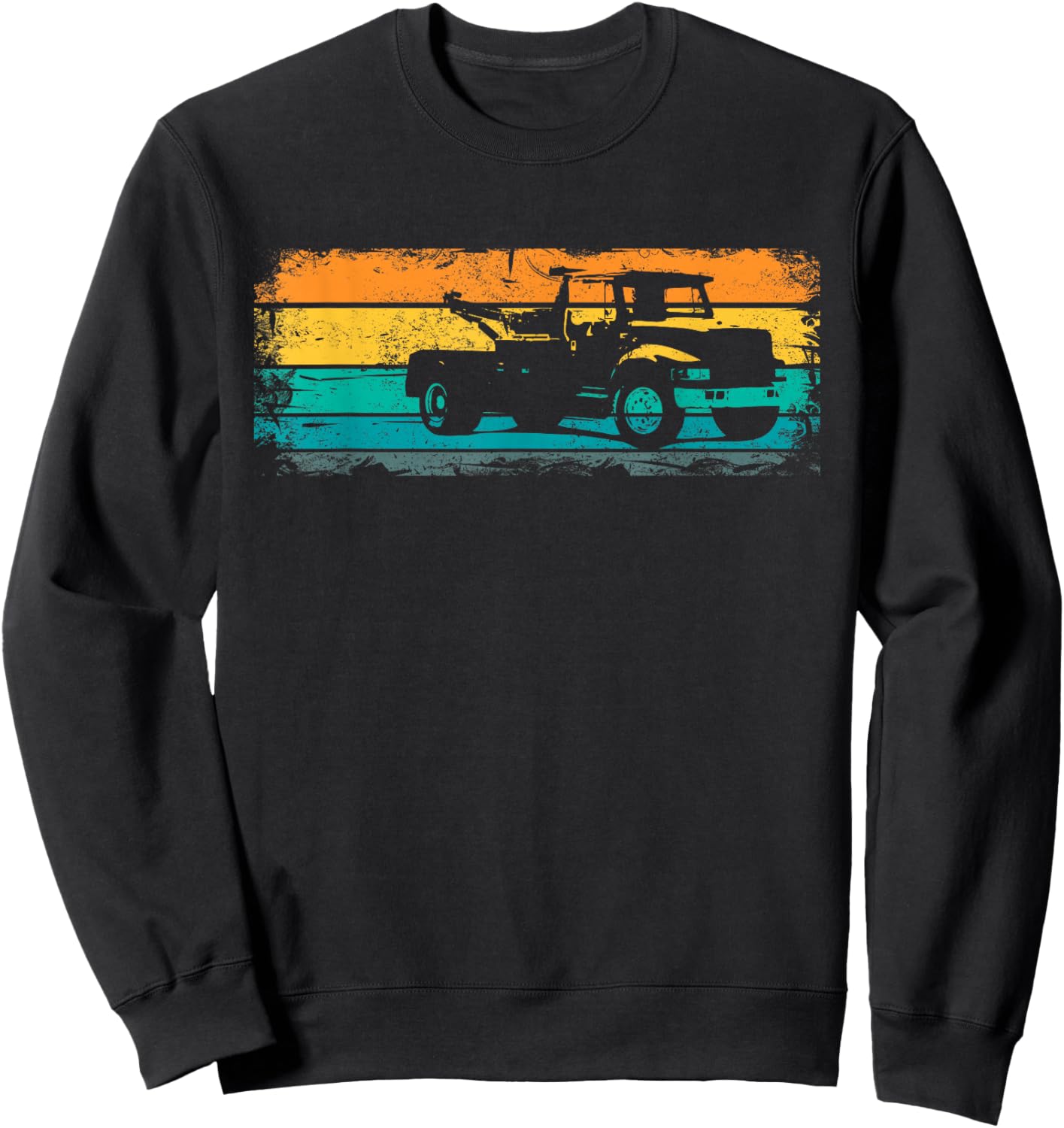 Retro Tow Truck Tow Truck - Vintage Towing Service Sweatshirt - Sweatshirt | Black