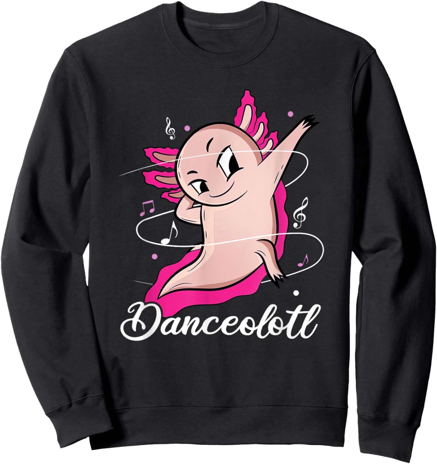 Axolotl Dancing Danceolotl Funny Amphibian Dancer Women Sweatshirt - Sweatshirt | Black