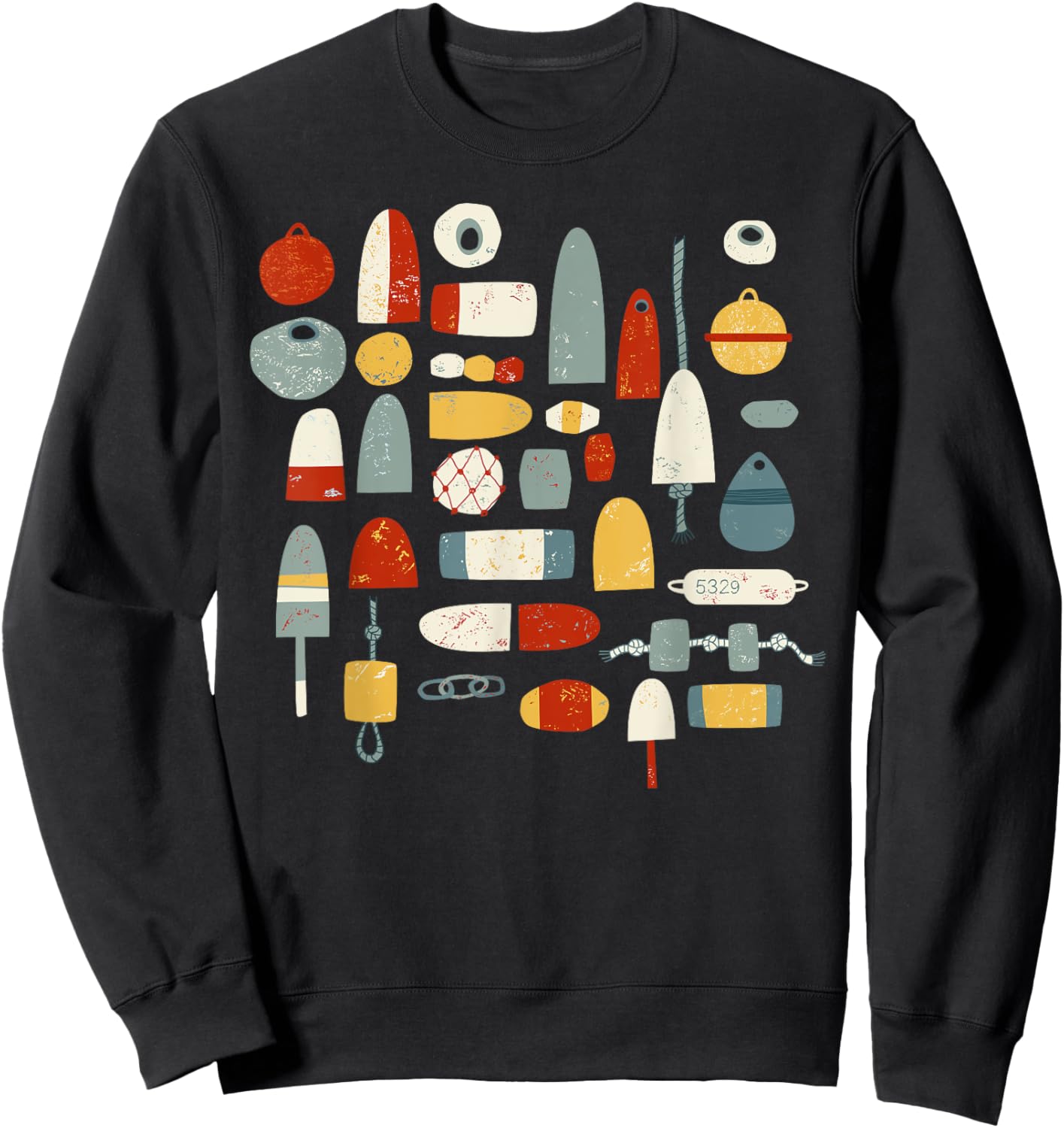 Fishing Boat Buoys Sweatshirt - Sweatshirt | Black