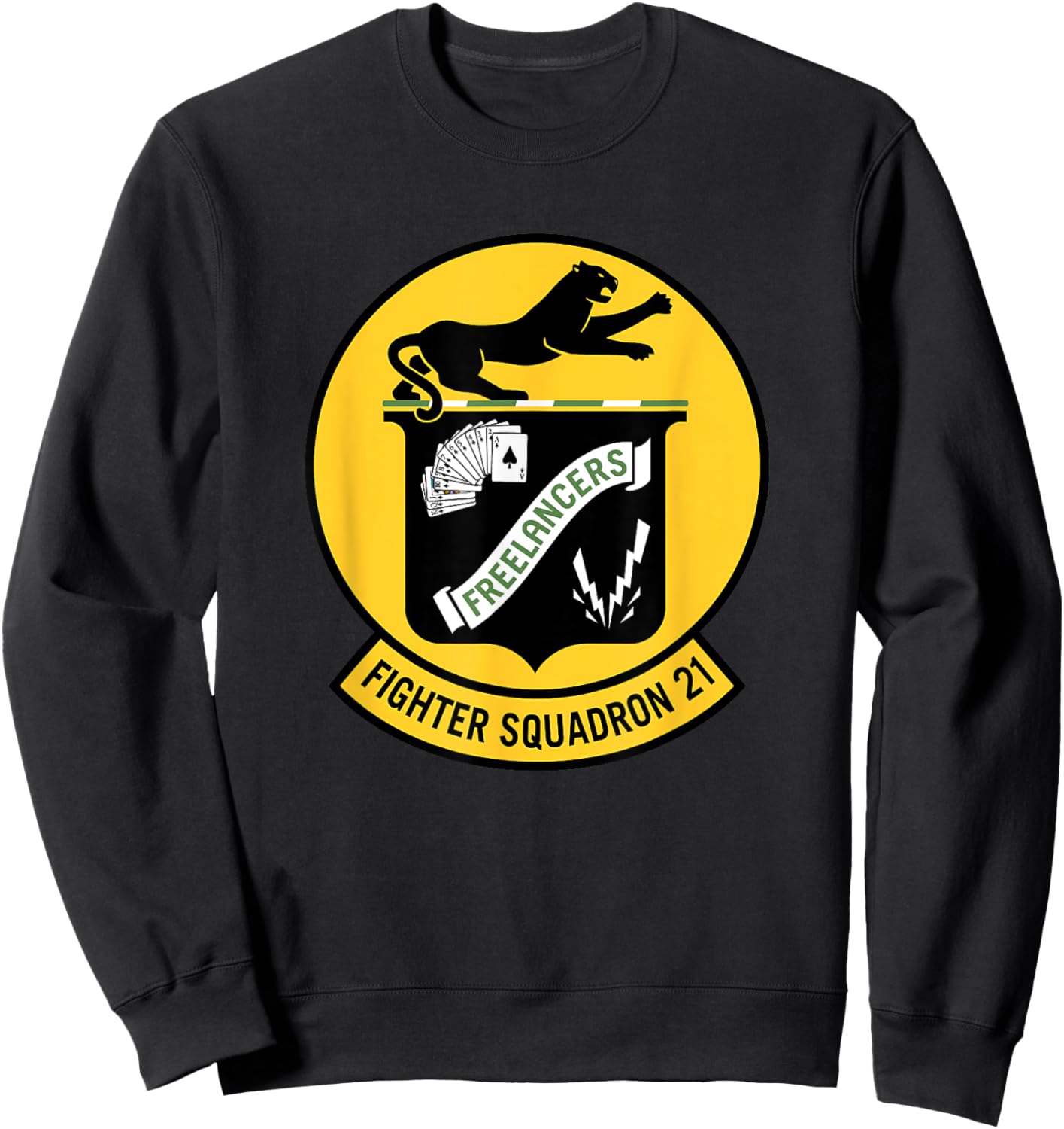 VF-21 Freelancers Fighter Squadron Two One Emblem Sweatshirt - Sweatshirt | Black
