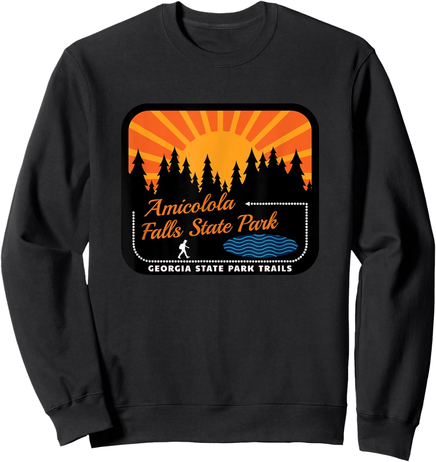 Amicolola Falls State Park Trails Sweatshirt - Sweatshirt | Black