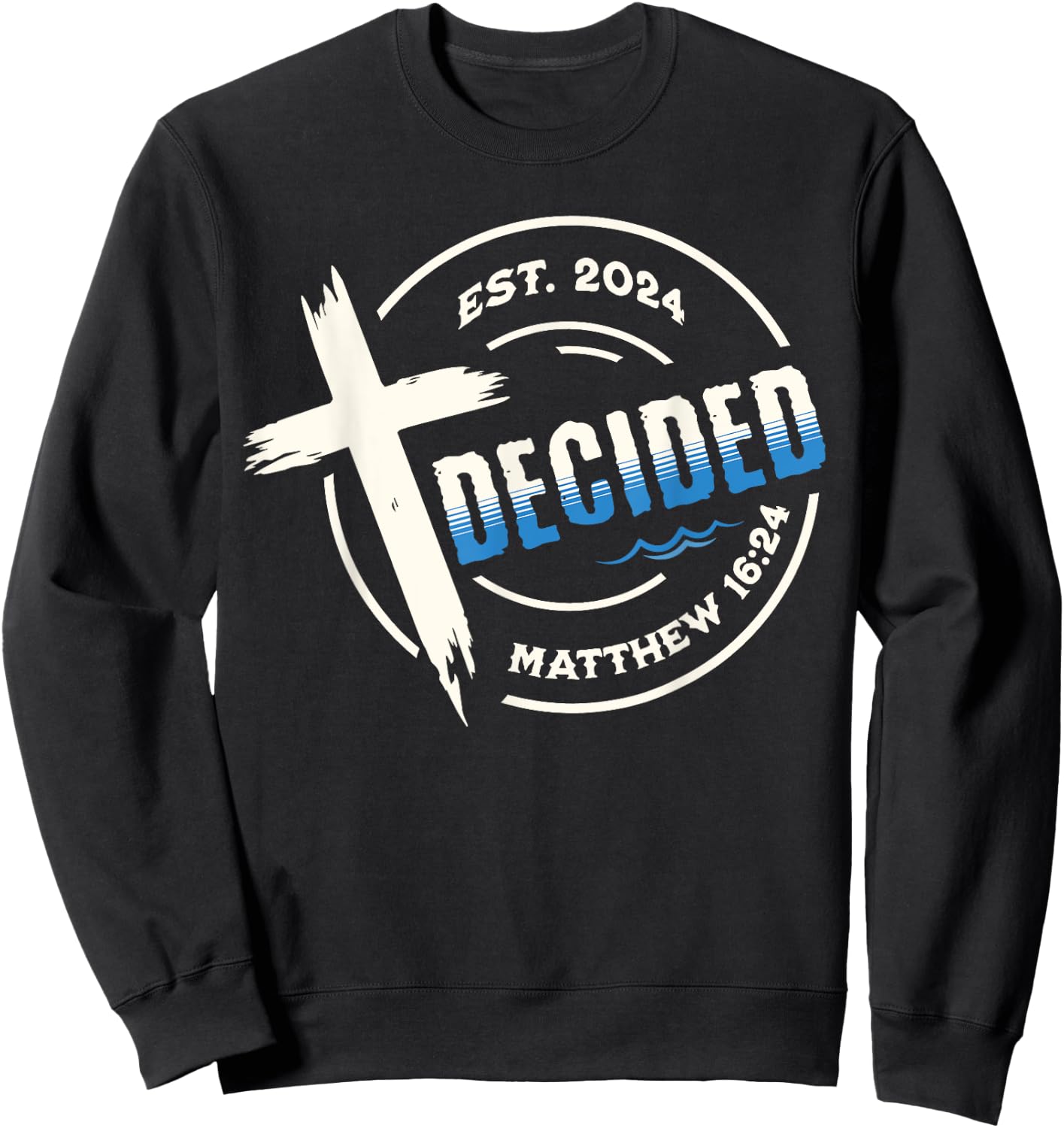 Baptism Shirts for Christians 2024 Christian Baptism Keepsake -Adults, Kids Black Small Short Sleeve Sweatshirt - Sweatshirt | Black