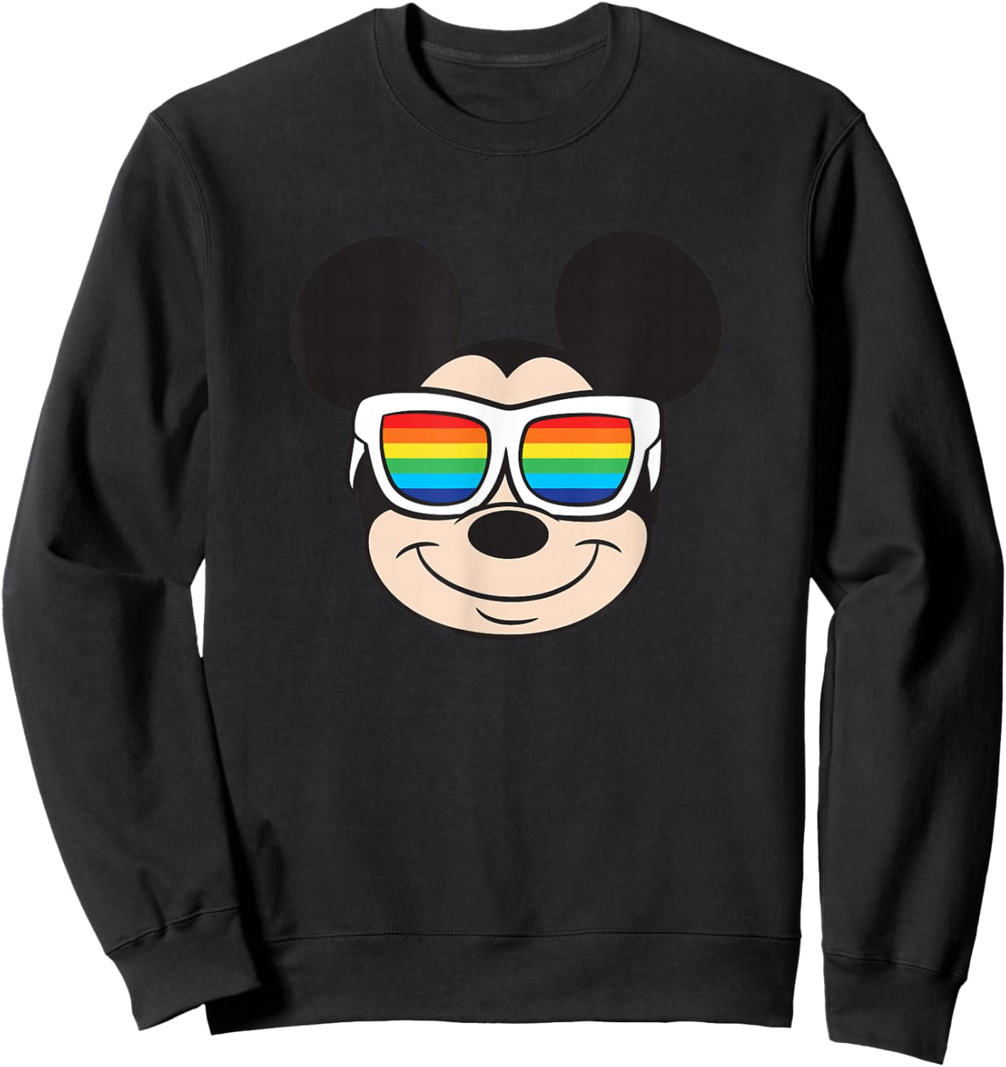 Disney Mickey Mouse Rainbow Sunglasses Small Sweatshirt - Sweatshirt | Black