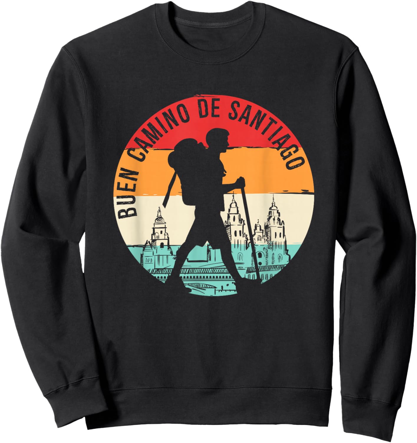 Buen Camino de Santiago de Compostela Sweatshirt - Sweatshirt | Black