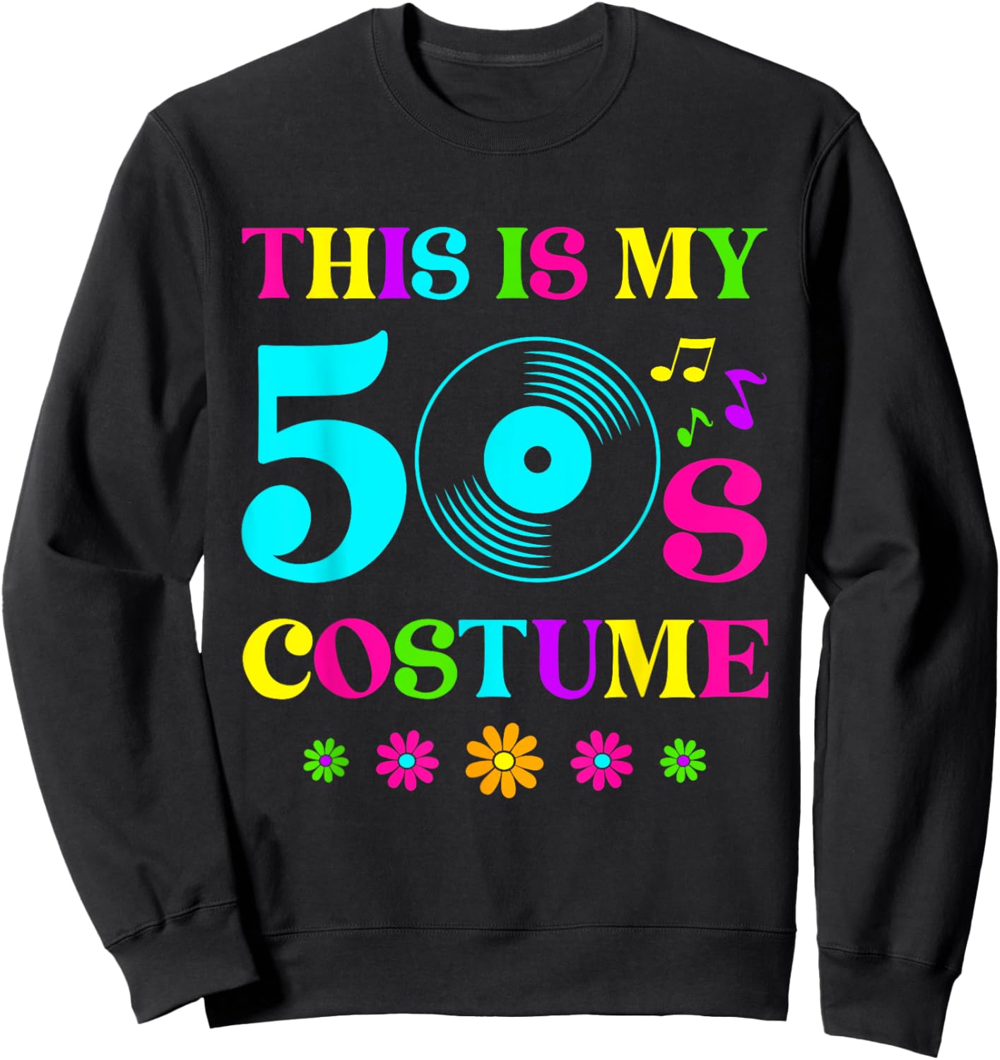 This is My 50's Bro Costume Retro Halloween 1950s 50's Party Sweatshirt - Sweatshirt | Black