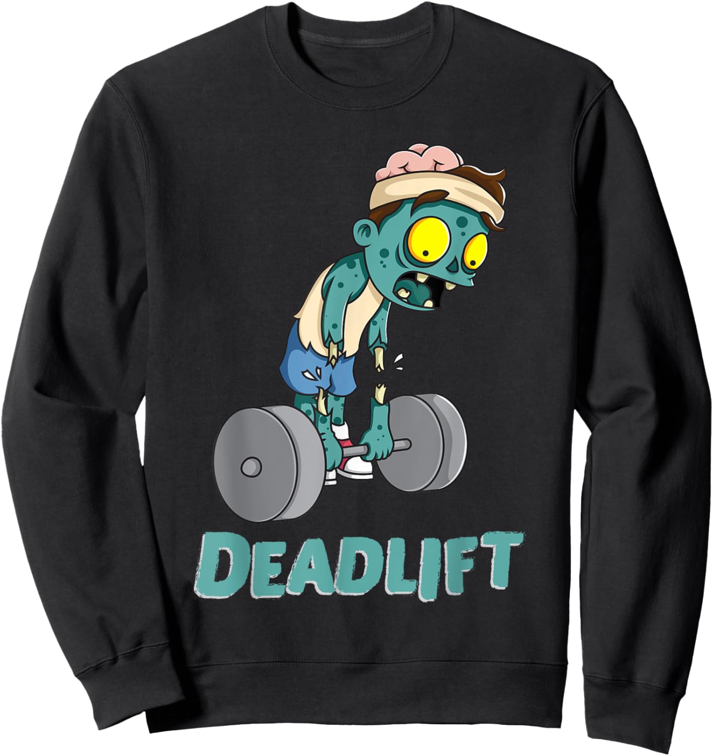 Zombie Workout Shirt Deadlift Gym Fitness Gift Women Sweatshirt - Sweatshirt | Black