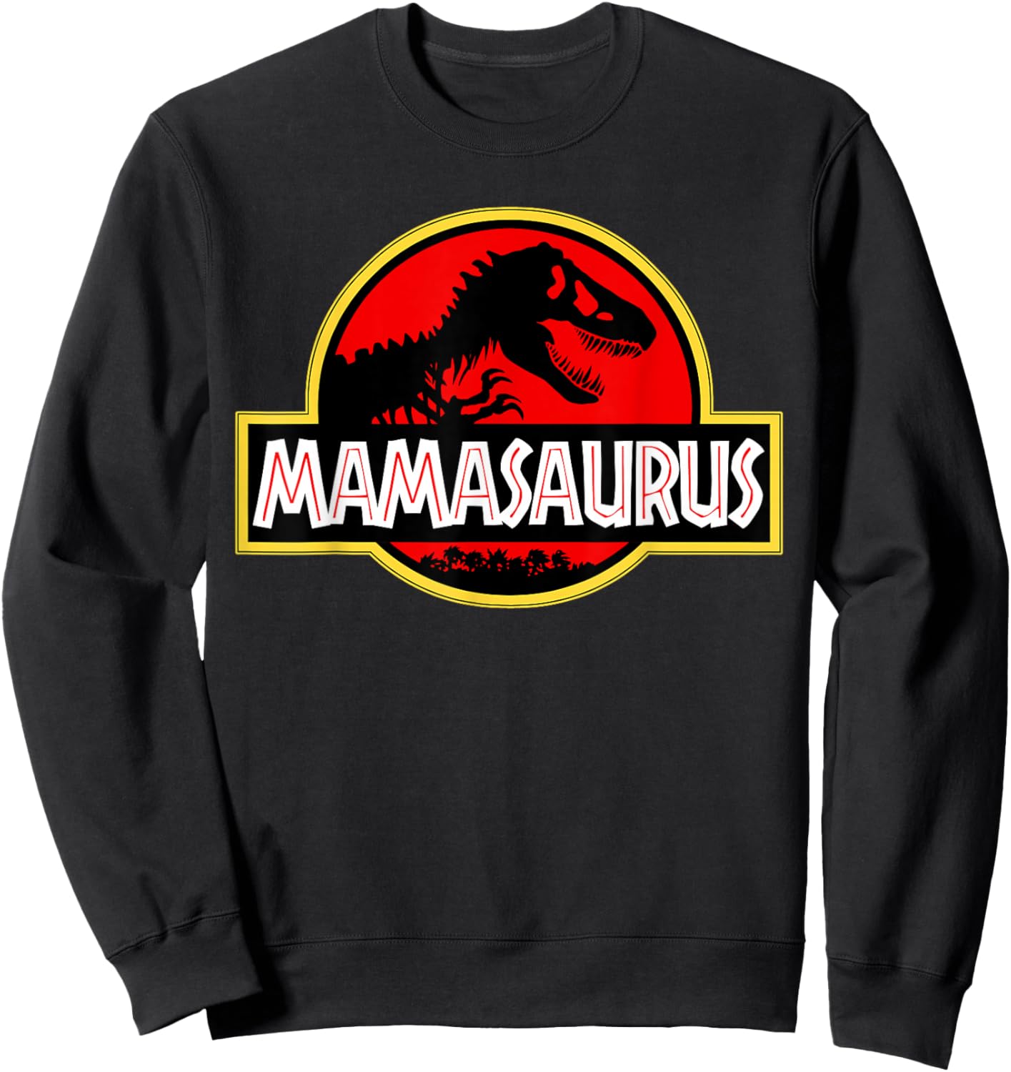 Funy Retro Vintage Mamasaurus Sweatshirt - Sweatshirt | Black