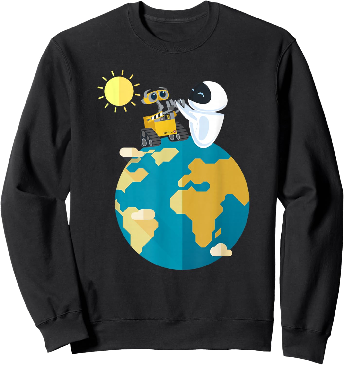 Disney Pixar Wall-E & EVE World Peace Sweatshirt - Sweatshirt | Black