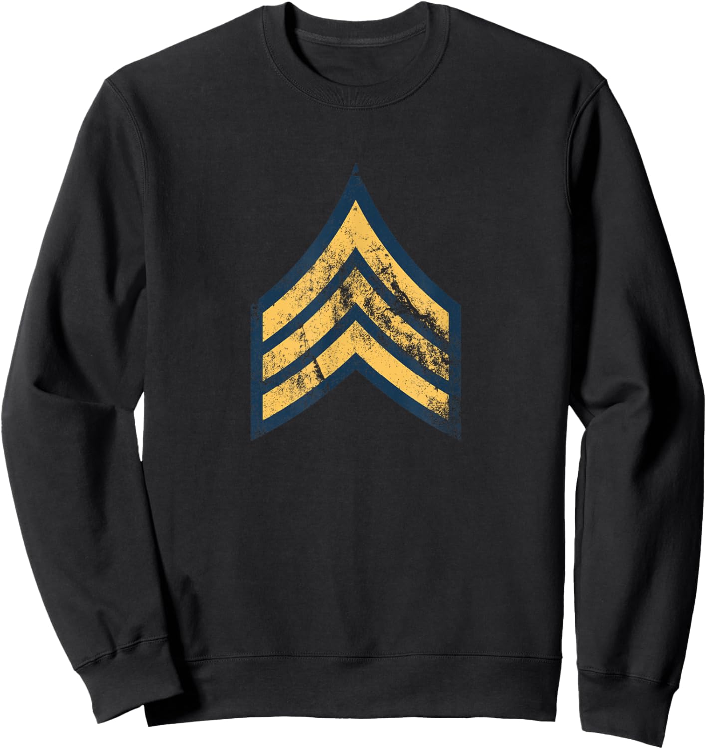 US Army Rank - Sergeant (E-5) - SGT Vintage Look Sweatshirt - Sweatshirt | Black