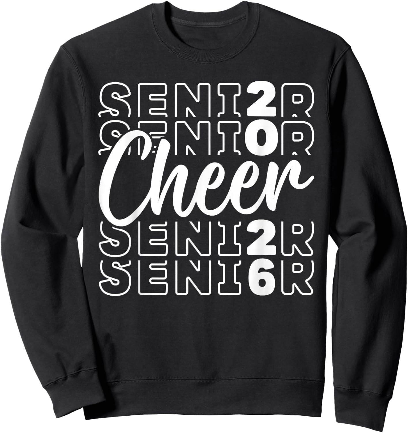 Cheer Senior Mom 2026 Cheerleading Senior Mother 2026 Sweatshirt - Sweatshirt | Black