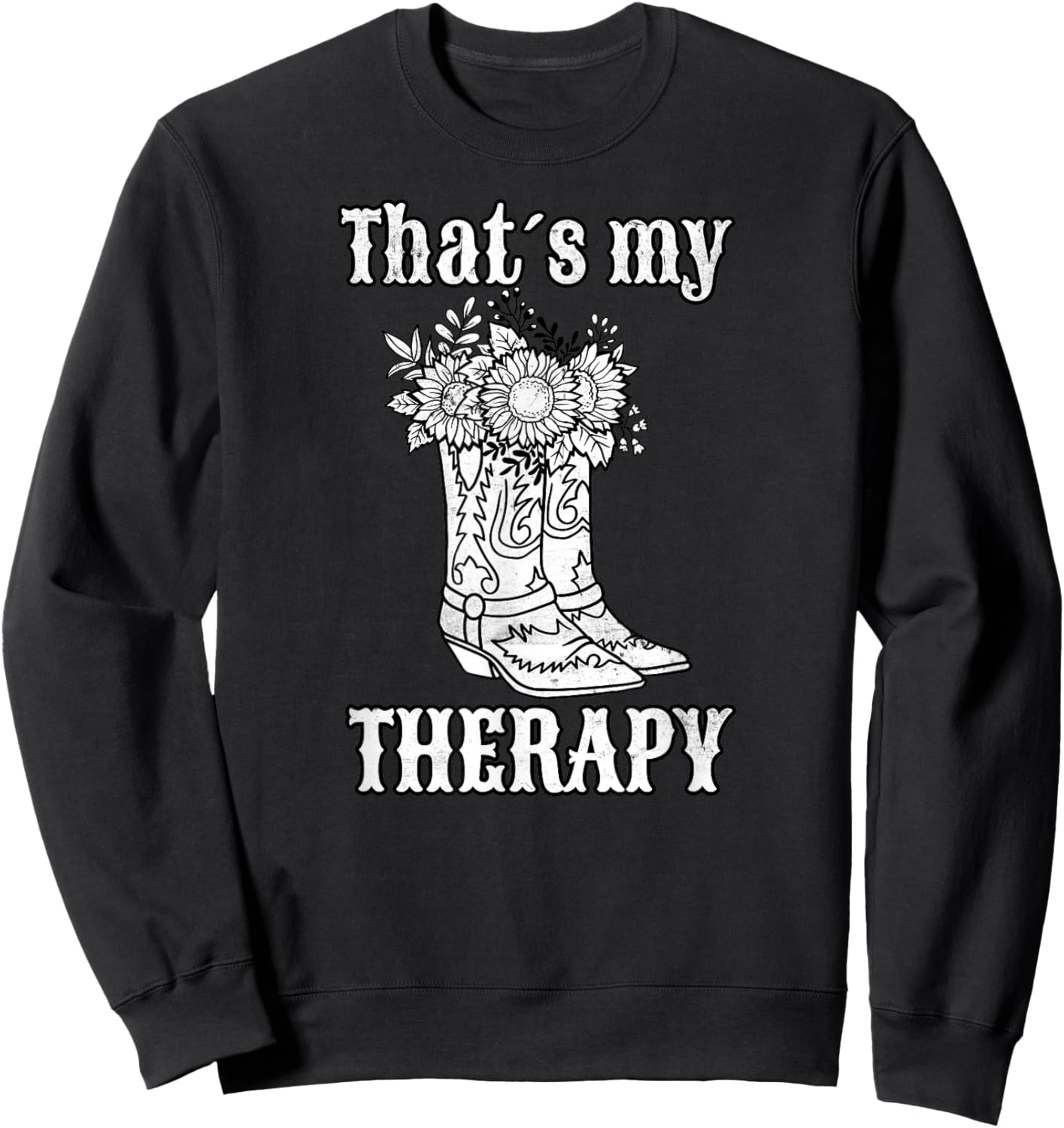 Western Riding Western Rider Riding Cowgirl Retro Vintage Sweatshirt - Sweatshirt | Black