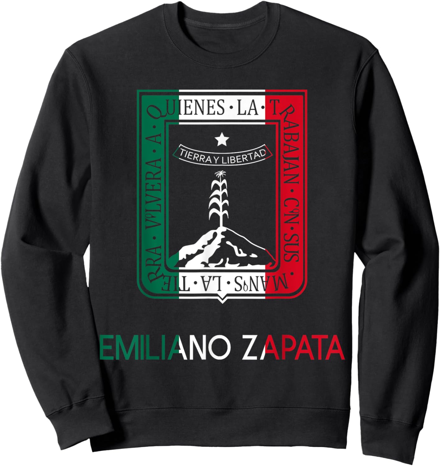 Emiliano Zapata Morelos Estado De Mexico Escudo Eagle Aguila Sweatshirt - Sweatshirt | Black