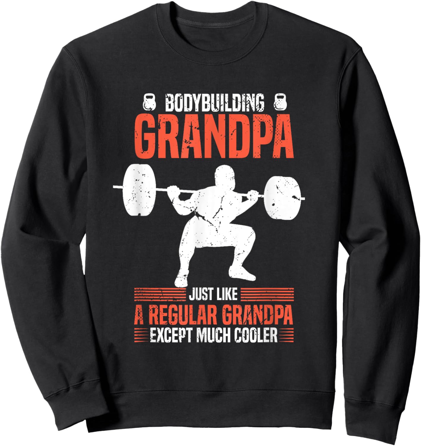Gym Bodybuilding Grandpa Fitness Grandfather Fitness Workout Sweatshirt - Sweatshirt | Black