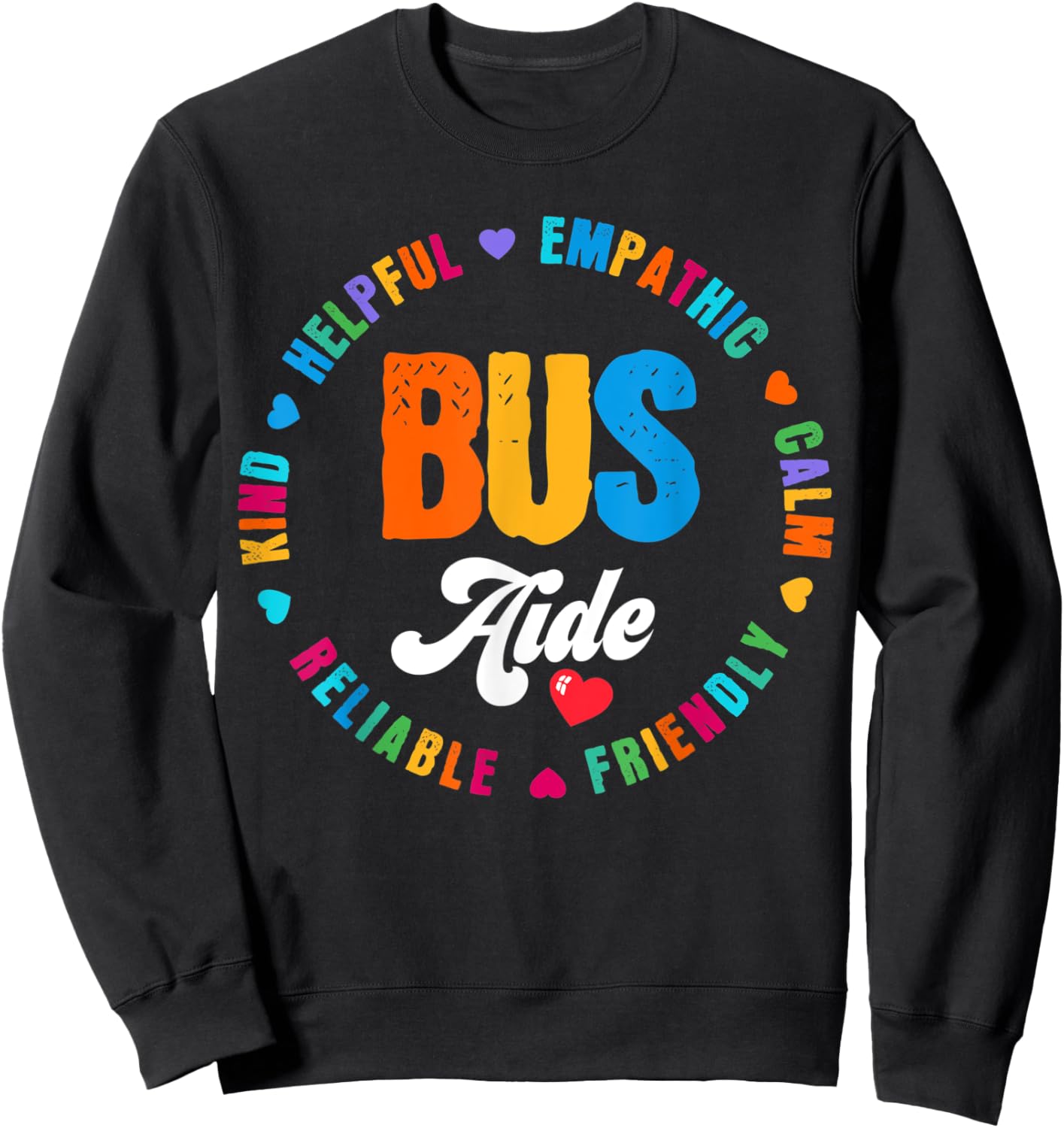 Bus Aide Matching Group Squad Back to School For Bus Team Sweatshirt - Sweatshirt | Black