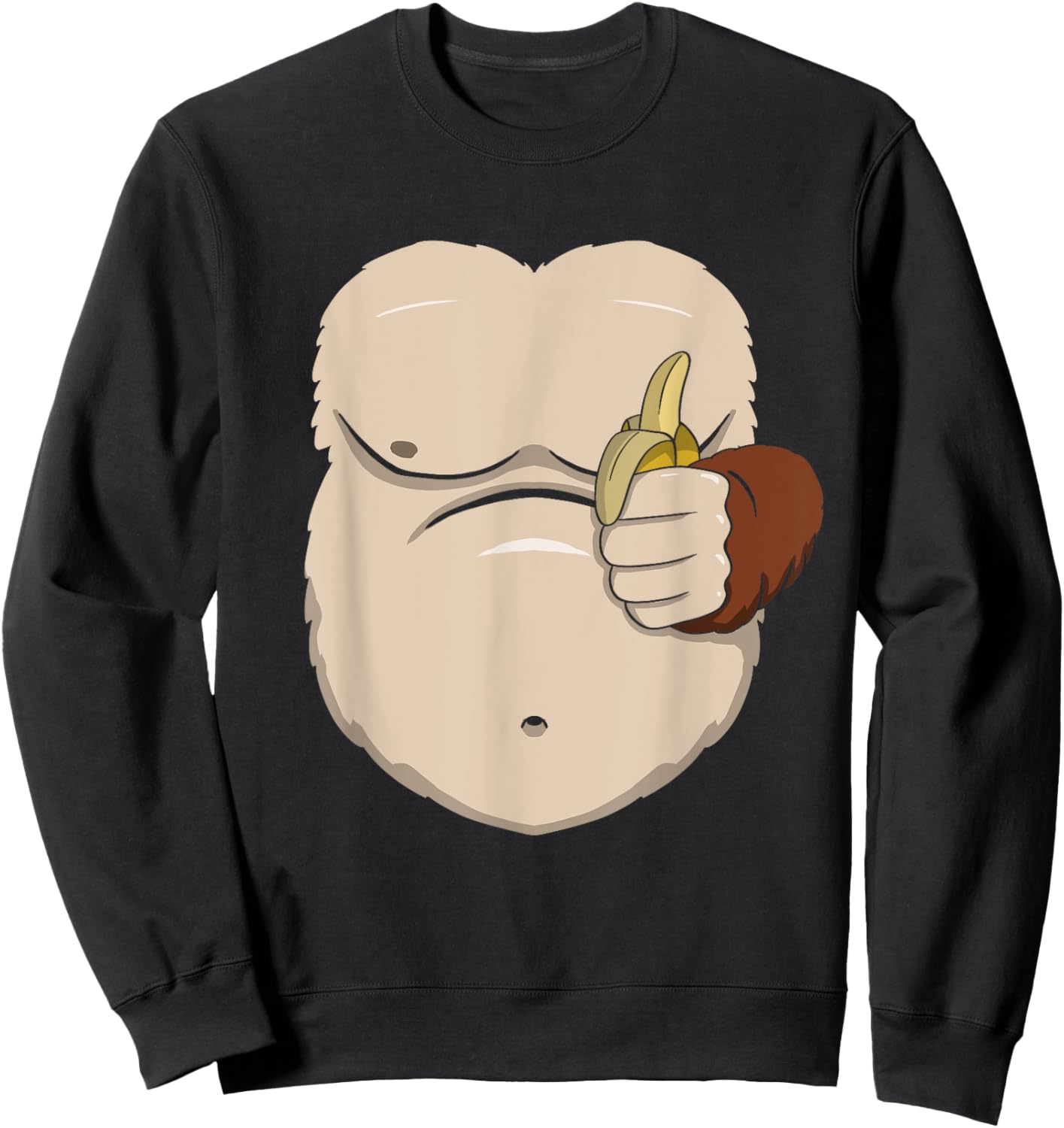 Funny Monkey Shirt , Women, Kids and Toddlers Sweatshirt - Sweatshirt | Black