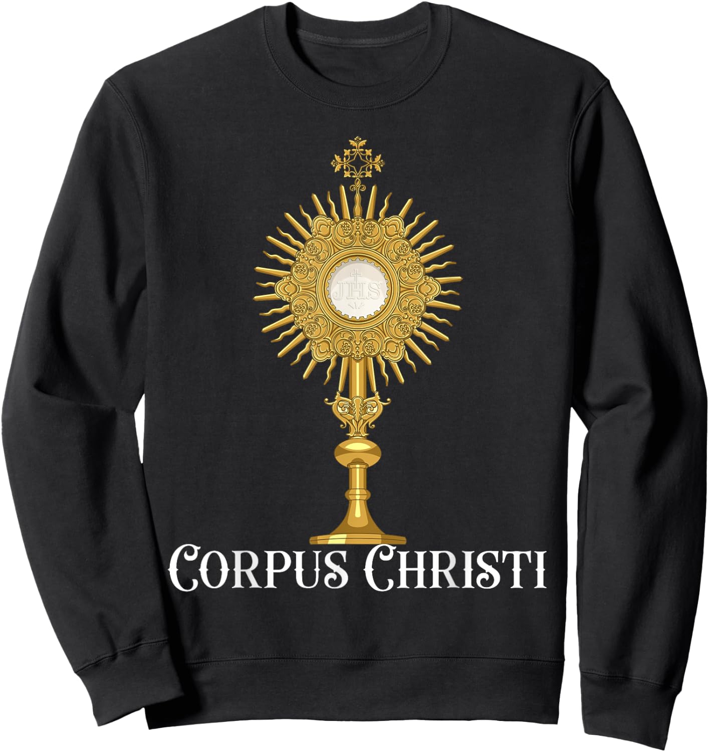Eucharistic Adoration Traditional Latin Mass Catholic Sweatshirt - Sweatshirt | Black