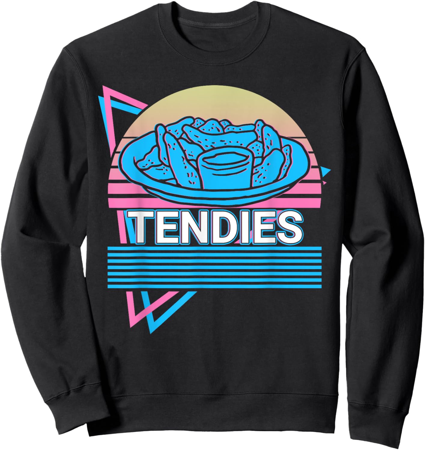 Tendies Chicken Tendies Retro Sweatshirt - Sweatshirt | Black