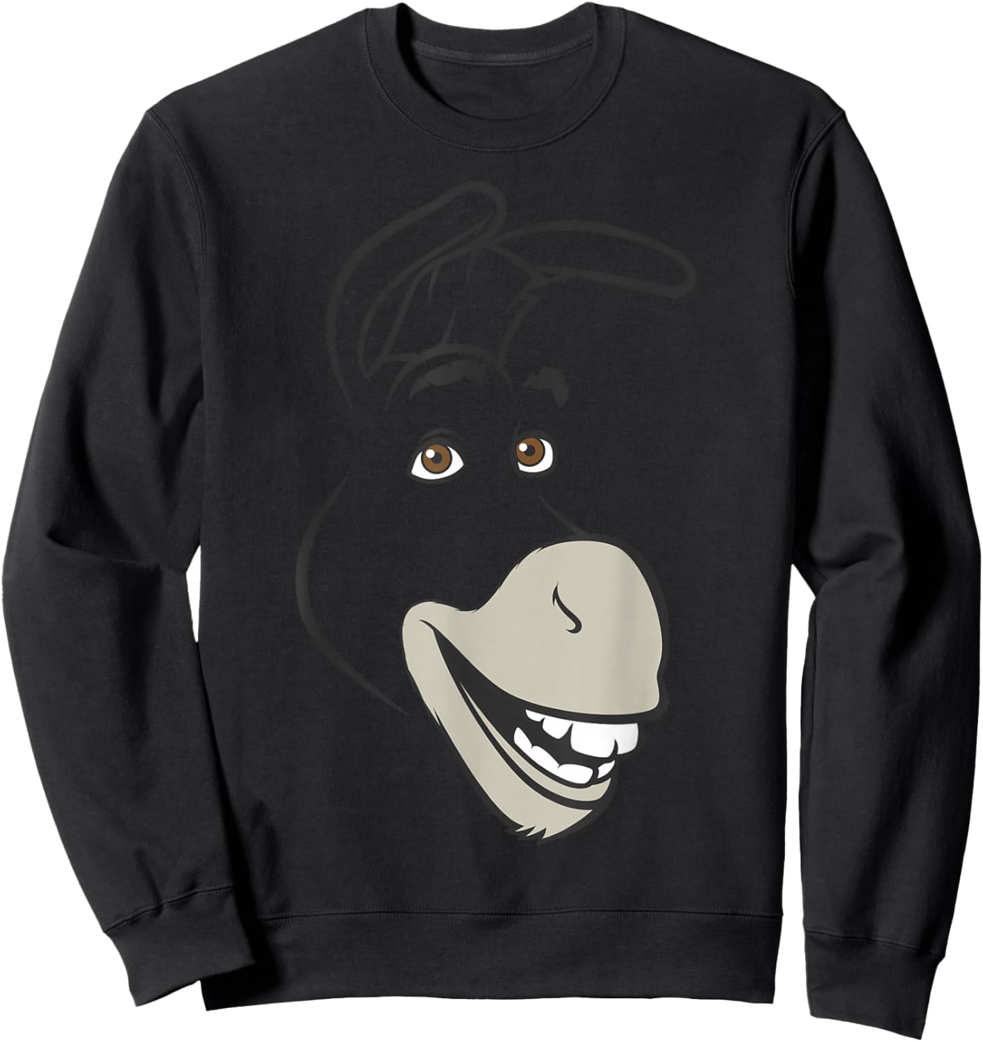 Shrek Big Face Donkey Sweatshirt - Sweatshirt | Black